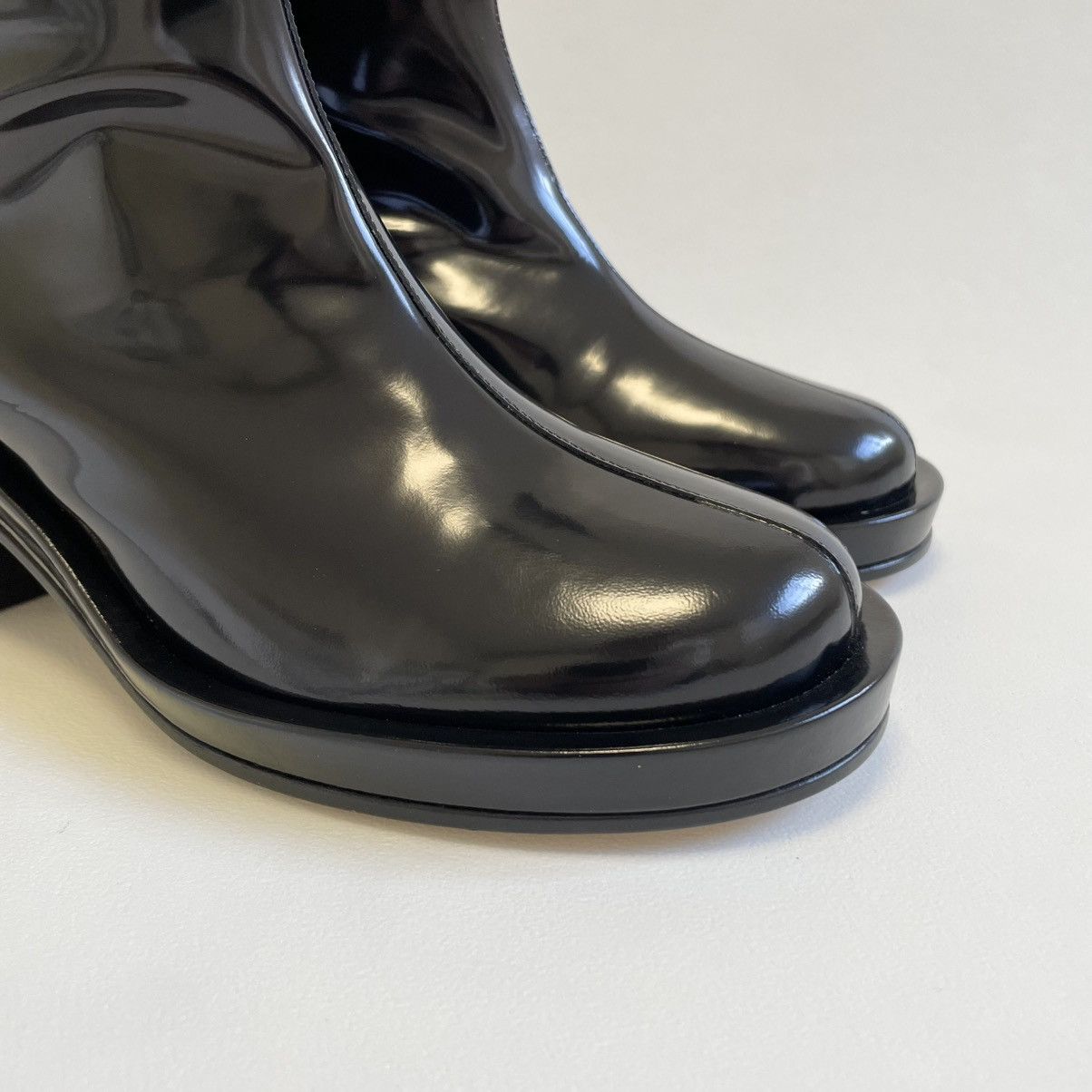 Simone Rocha Black Leather ‘Lacquered Heel’ Boots Size US 9 / IT 39 - 14 Thumbnail