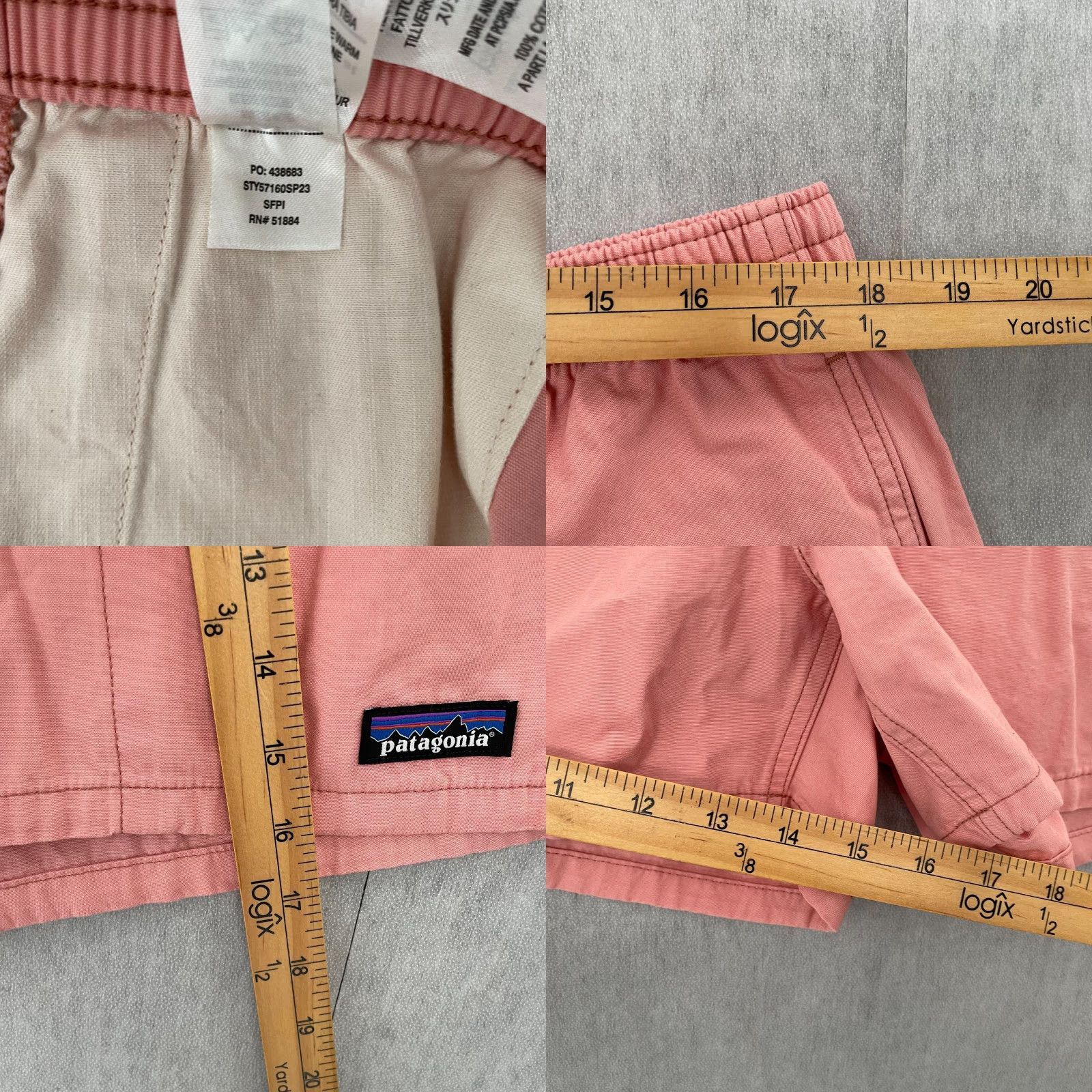 Patagonia Patagonia Shorts Womens XL Sunfade Pink Funhoggers Short Pockets Cotton Ladies Size 40" / US 18 - 8 Thumbnail