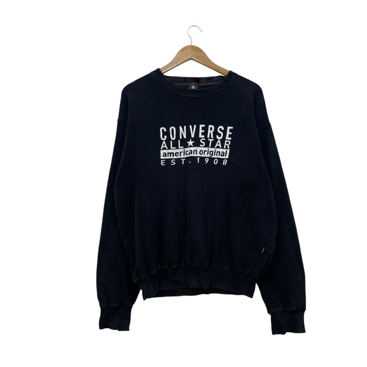Converse 💥Vintage Converse Spellout Big Logo Crewneck Sweatshirt Size US M / EU 48-50 / 2 - 1 Thumbnail