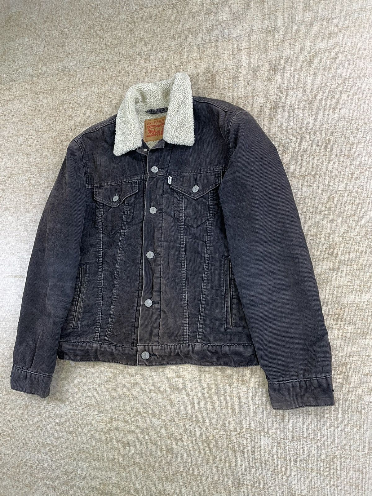 Levi's × Levi's Vintage Clothing × Vintage Vintage LEVIS Corduroy Sherpa Trucker Jacket Size US S / EU 44-46 / 1 - 3 Thumbnail