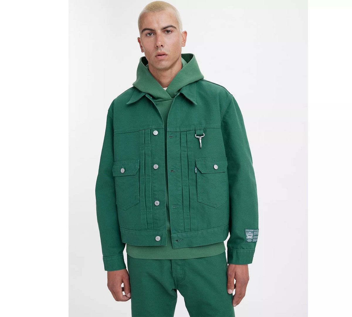 Levi's × Reese Cooper Reese Cooper x Levi’s Green Type II Trucker Jacket Size US S / EU 44-46 / 1 - 1 Thumbnail