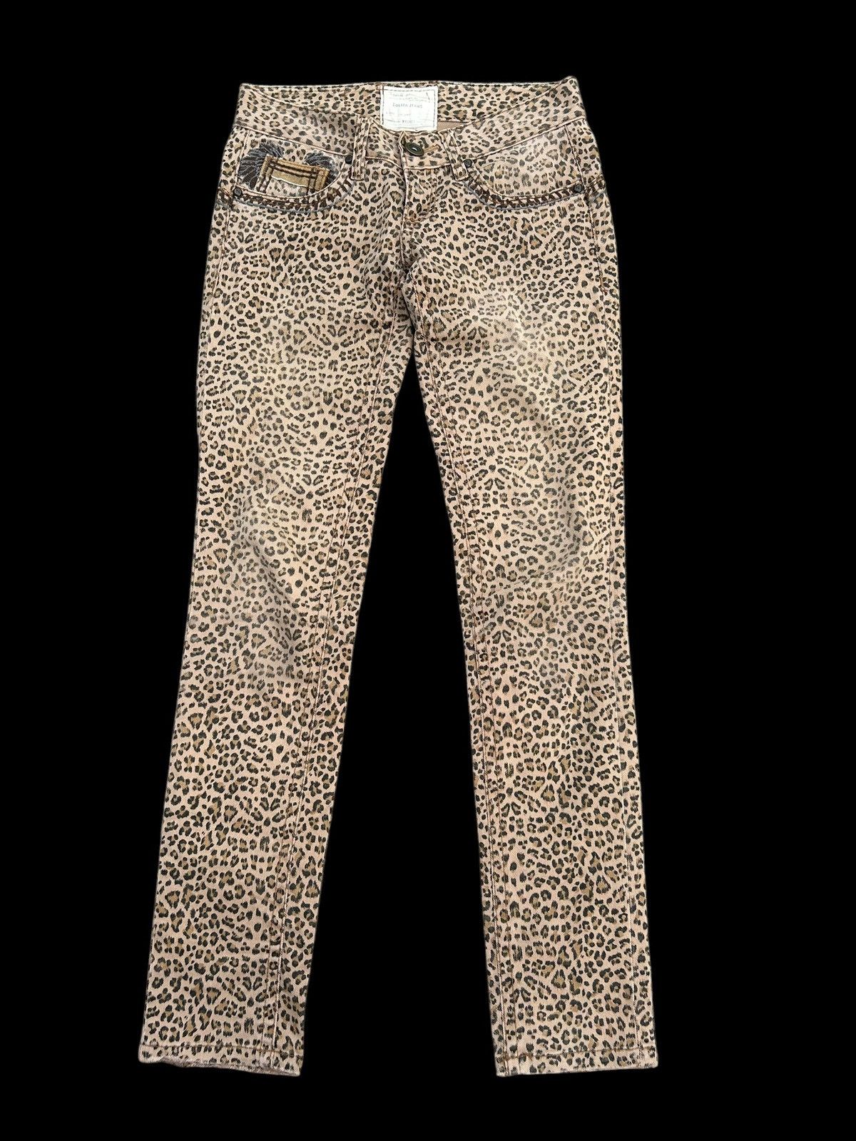 Kapital YOSHITOMO NARA LOLITA Exotic Leopard Distressed Denim Jeans Size US 29 - 3 Thumbnail