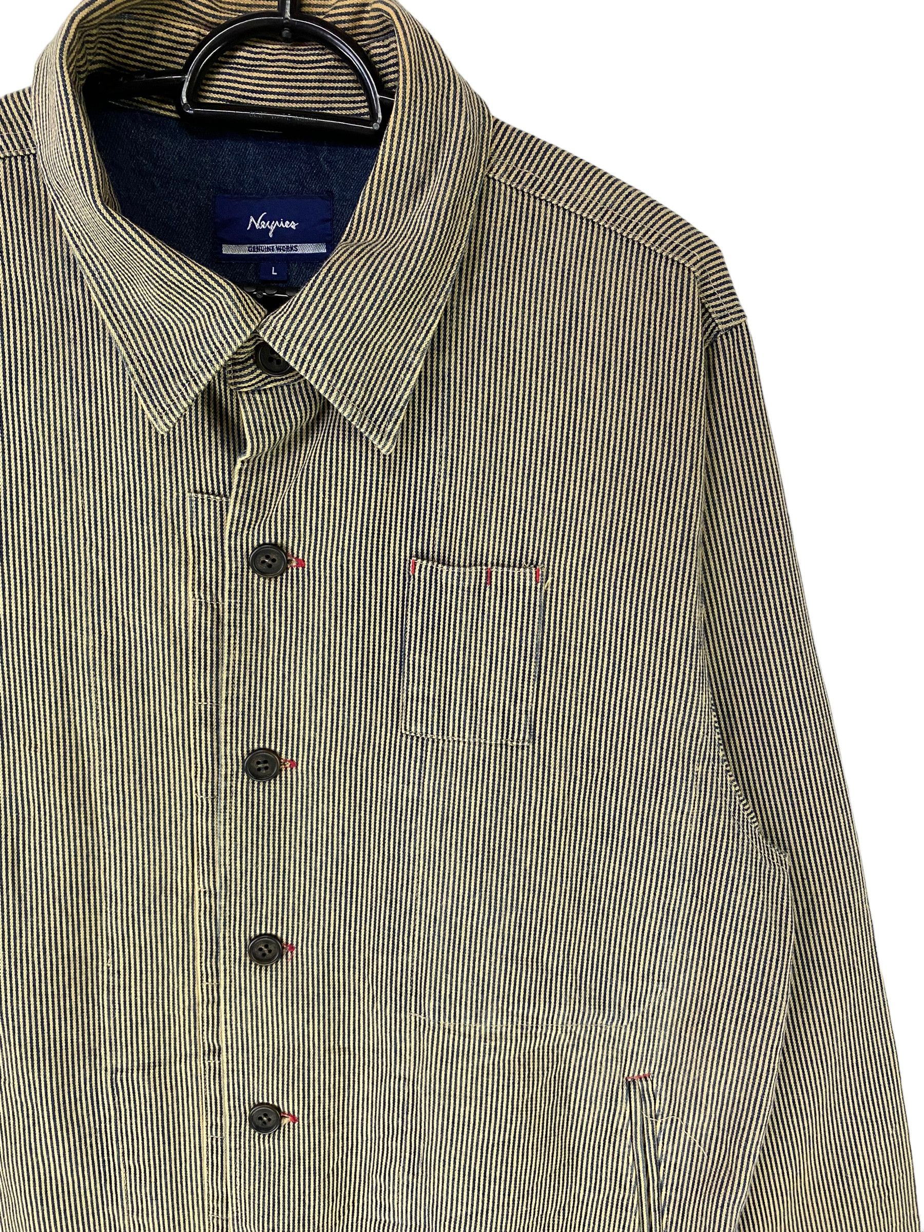 Designer × Japanese Brand 2000s Nayries hickory stripe work jacket Size US L / EU 52-54 / 3 - 5 Thumbnail