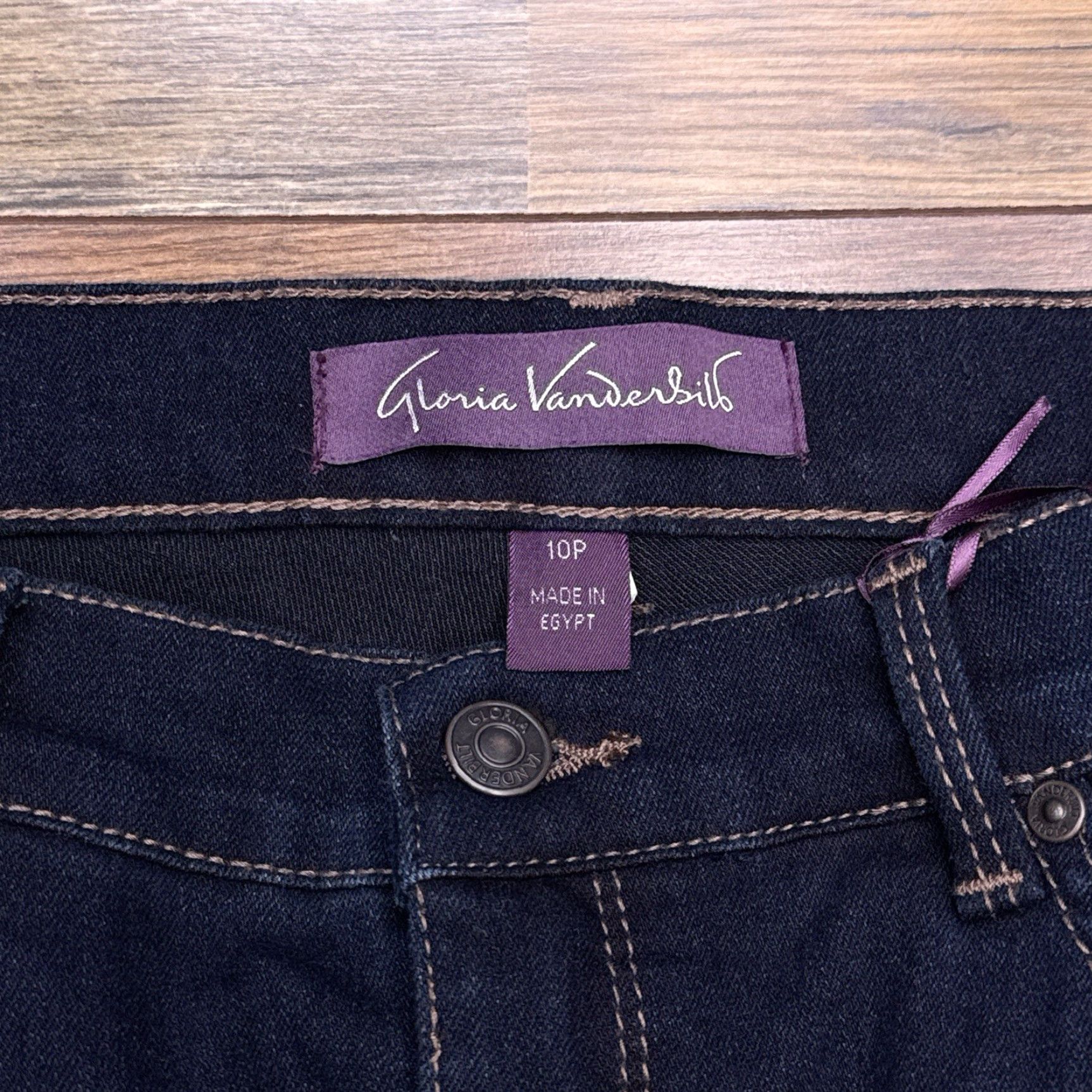 Gloria Vanderbilt Gloria Vanderbilt Amanda Bootcut Jeans Womens 10 Petite Classic Rise Stretch Denim 5-Pocket Logo Blue Size 32" / US 10 / IT 46 - 4 Thumbnail