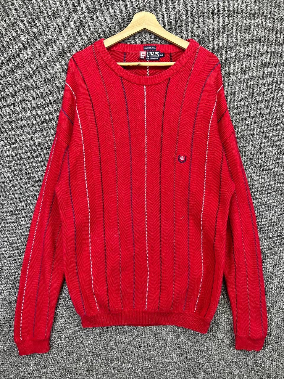 Chaps Ralph Lauren Vintage Chaps Ralph Lauren Hand Framed Knit Sweater Size US L / EU 52-54 / 3 - 1 Thumbnail