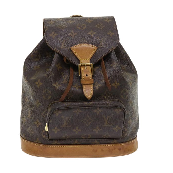 LOUIS VUITTON Monogram Montsouris MM Backpack M51136 LV Auth