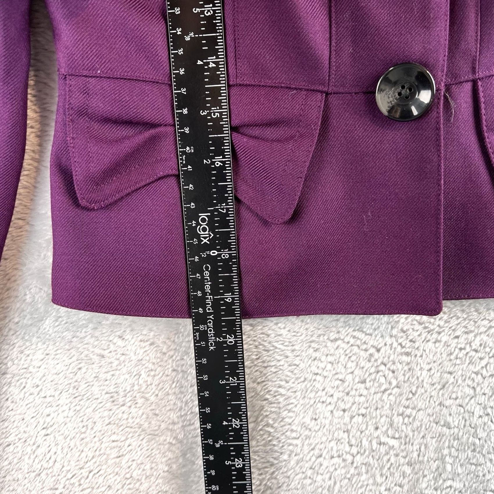 Banana Republic Banana Republic Purple Wool Blend Cropped Jacket Blazer Jacket Women Regular Size 4 Wool Navy Purple? Size XS / US 0-2 / IT 36-38 - 5 Thumbnail