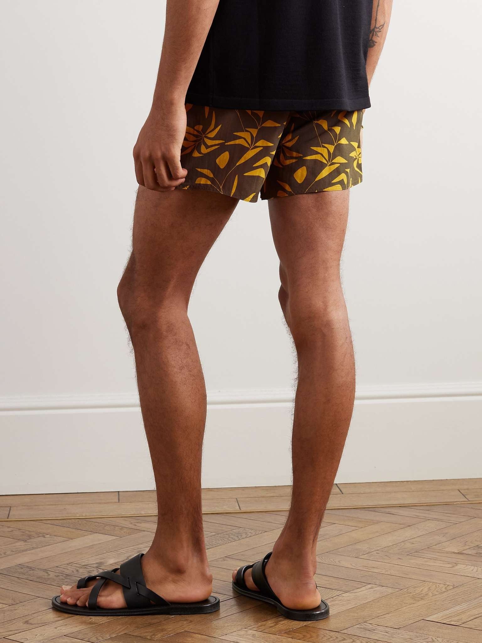 Saint Laurent Paris o1s1wg110425 734504 Sunset Print Swim Shorts in Brown/Yellow Size US 32 / EU 48 - 3 Thumbnail