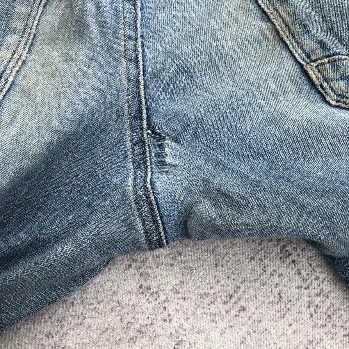 Jean Faded Denim Cargo Multipocket Rare Pattern Size US 30 / EU 46 - 13 Thumbnail