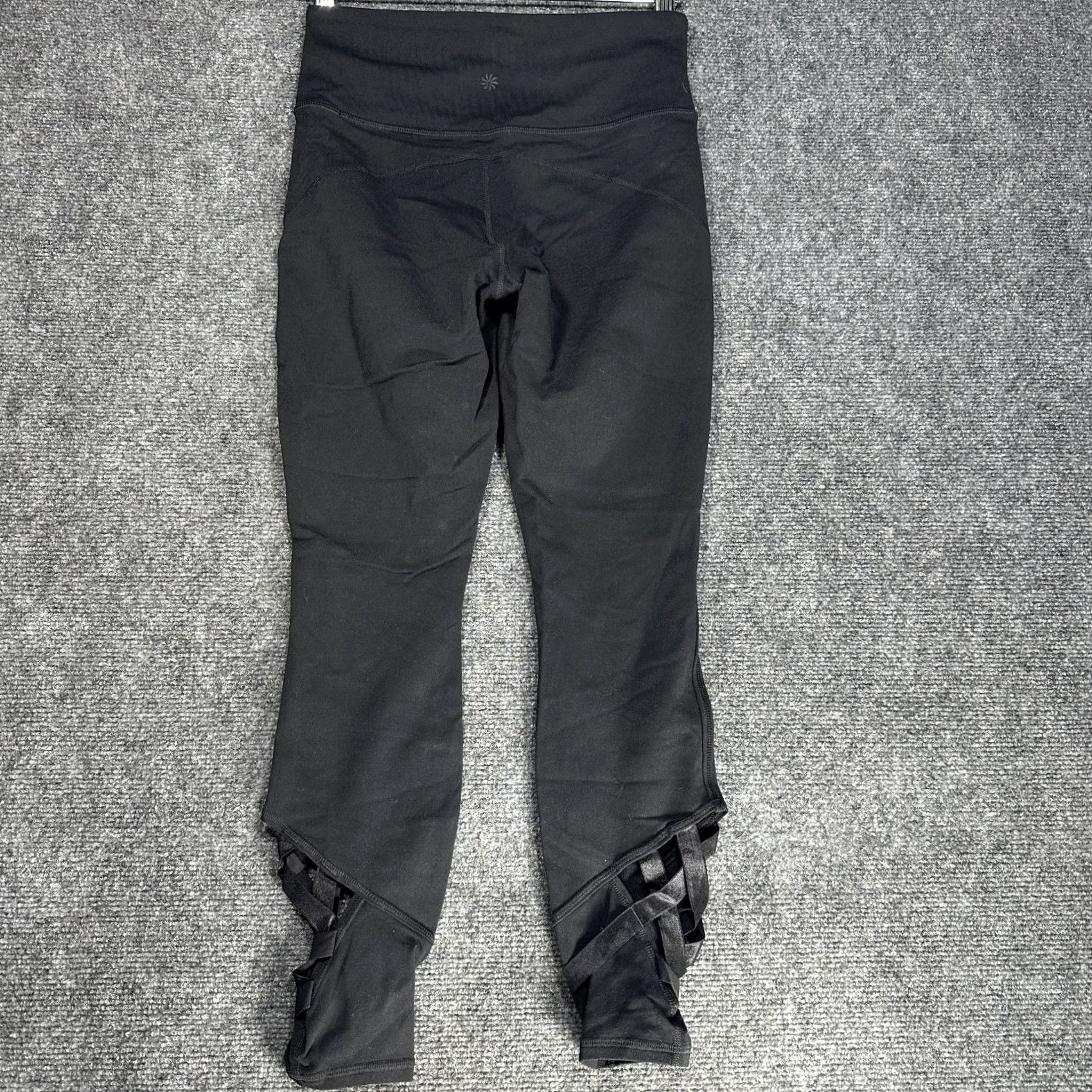 Athleta Athleta Pants Womens Small Black Compression Pants Ankle Cut Outs Size 42" / US 20 - 6 Thumbnail
