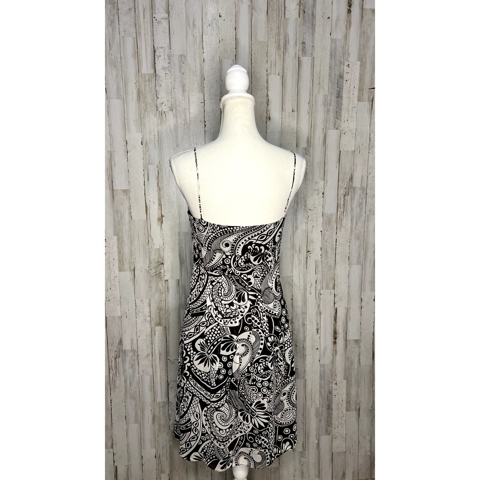 Ann Taylor Ann Taylor Women's Size 4 Brown Paisley Sleeveless Dress Size S / US 4 / IT 40 - 4 Thumbnail