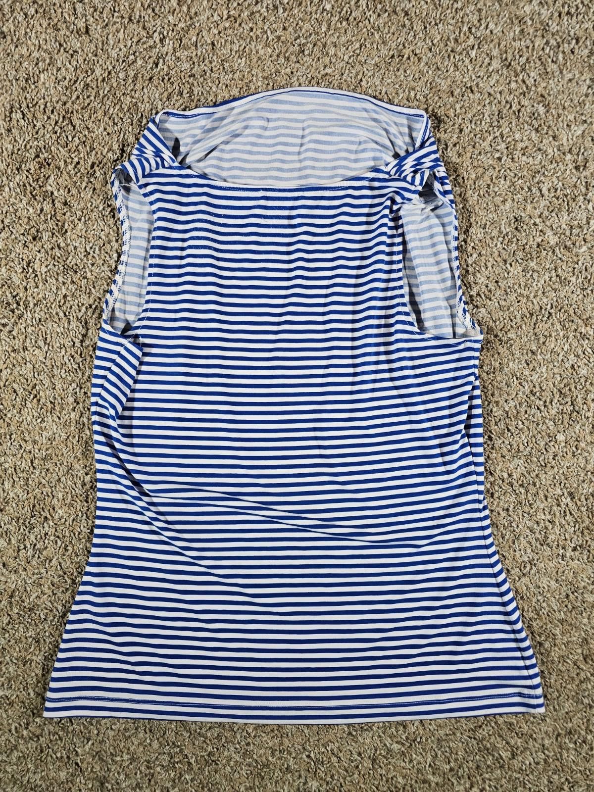 Other Calvin Klein Blue White Stripe Tank See Measurements Size M / US 6-8 / IT 42-44 - 5 Thumbnail