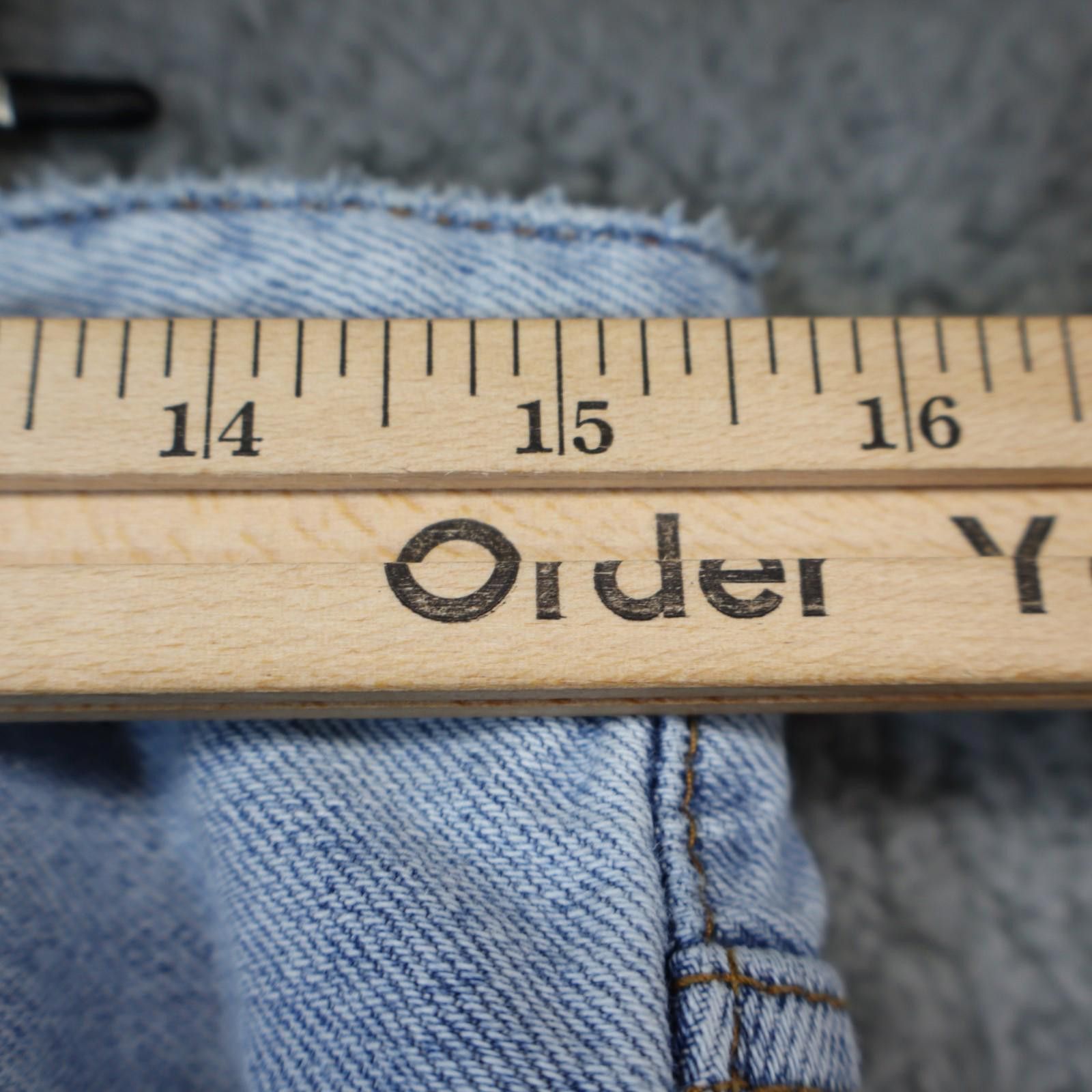 Other Song Timeless Fit Jeans Womens 11/30 Light Wash Destroyed Size 34" / US 12 / IT 48 - 3 Thumbnail