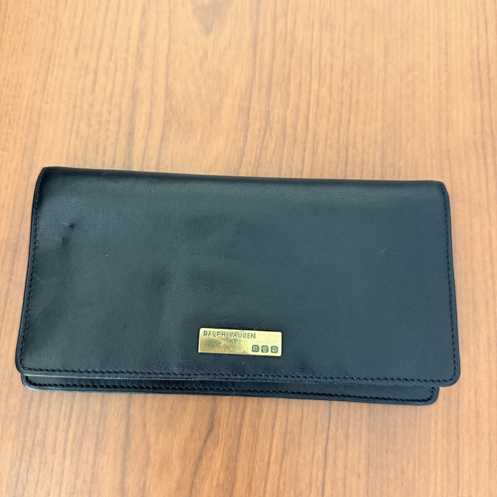 Ralph Lauren Vtg Ralph Lauren Black Leather Wallet Clutch Organizer Size ONE SIZE - 3 Thumbnail