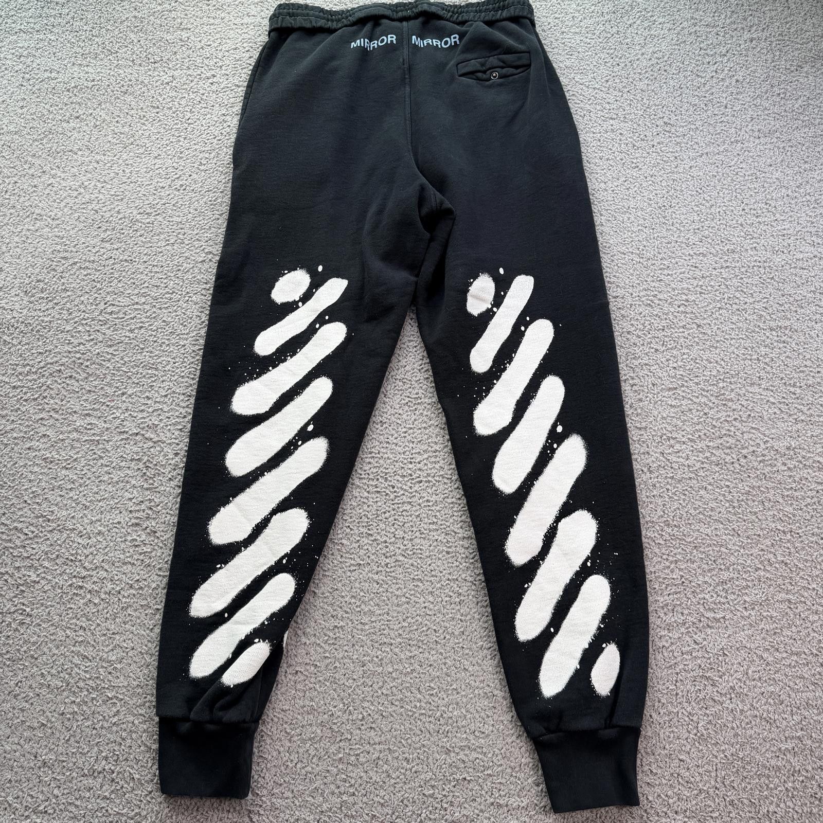 Off-White 2013 Off White Black Paint Sweatpants Joggers Virgil Abloh Size US 32 / EU 48 - 2 Thumbnail