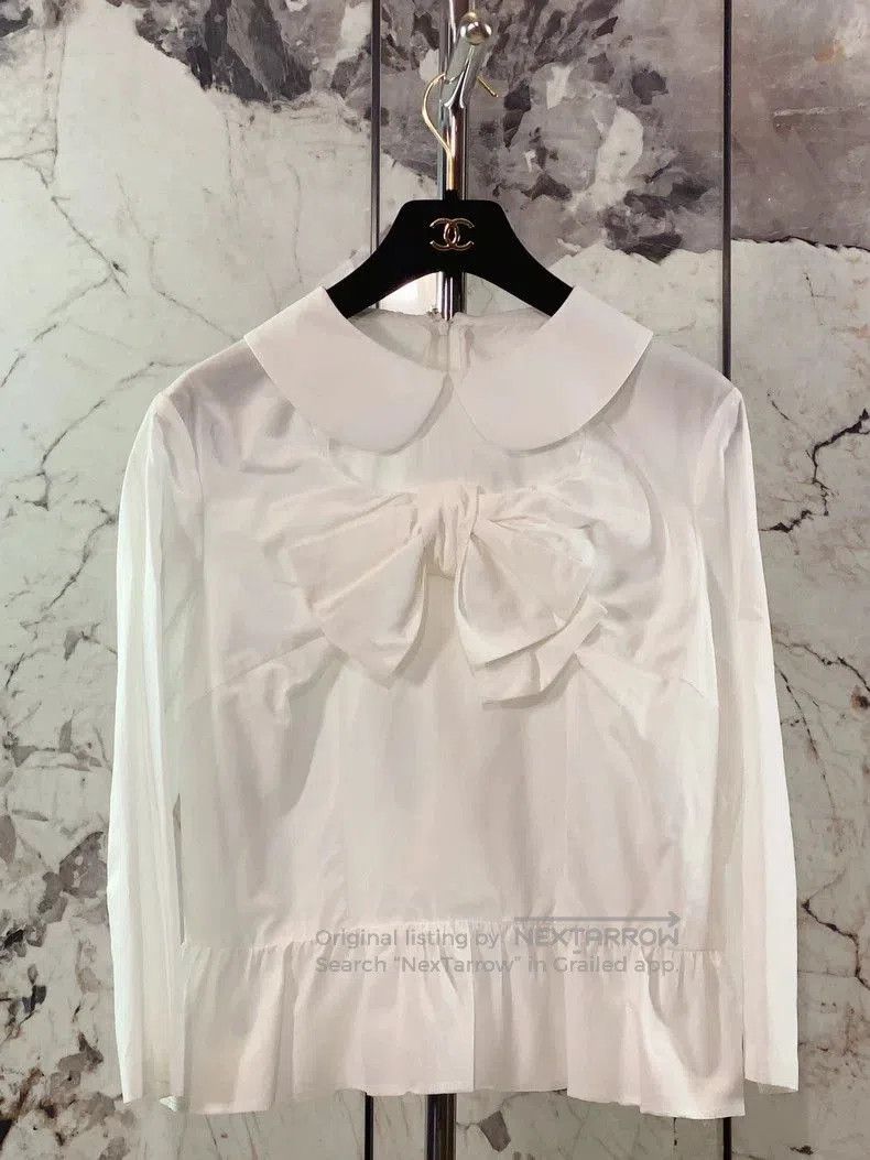 Comme des Garcons Comme des Garcons White Peter Pan Collar Shirt. Size US M / EU 48-50 / 2 - 4 Thumbnail