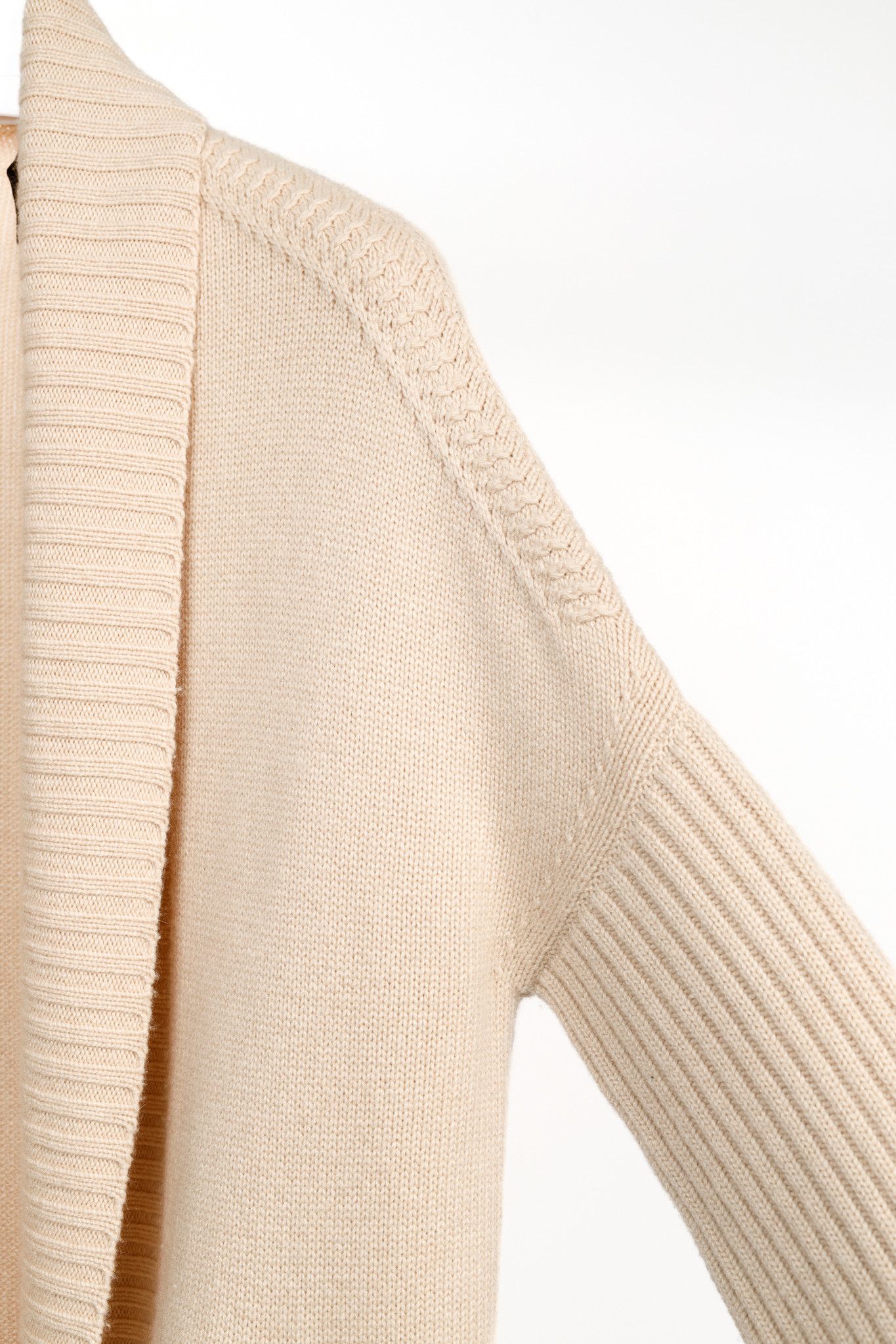 Loro Piana Loro Piana Cream Cashmere Open-Front Shawl Cardigan Size S / US 4 / IT 40 - 5 Thumbnail