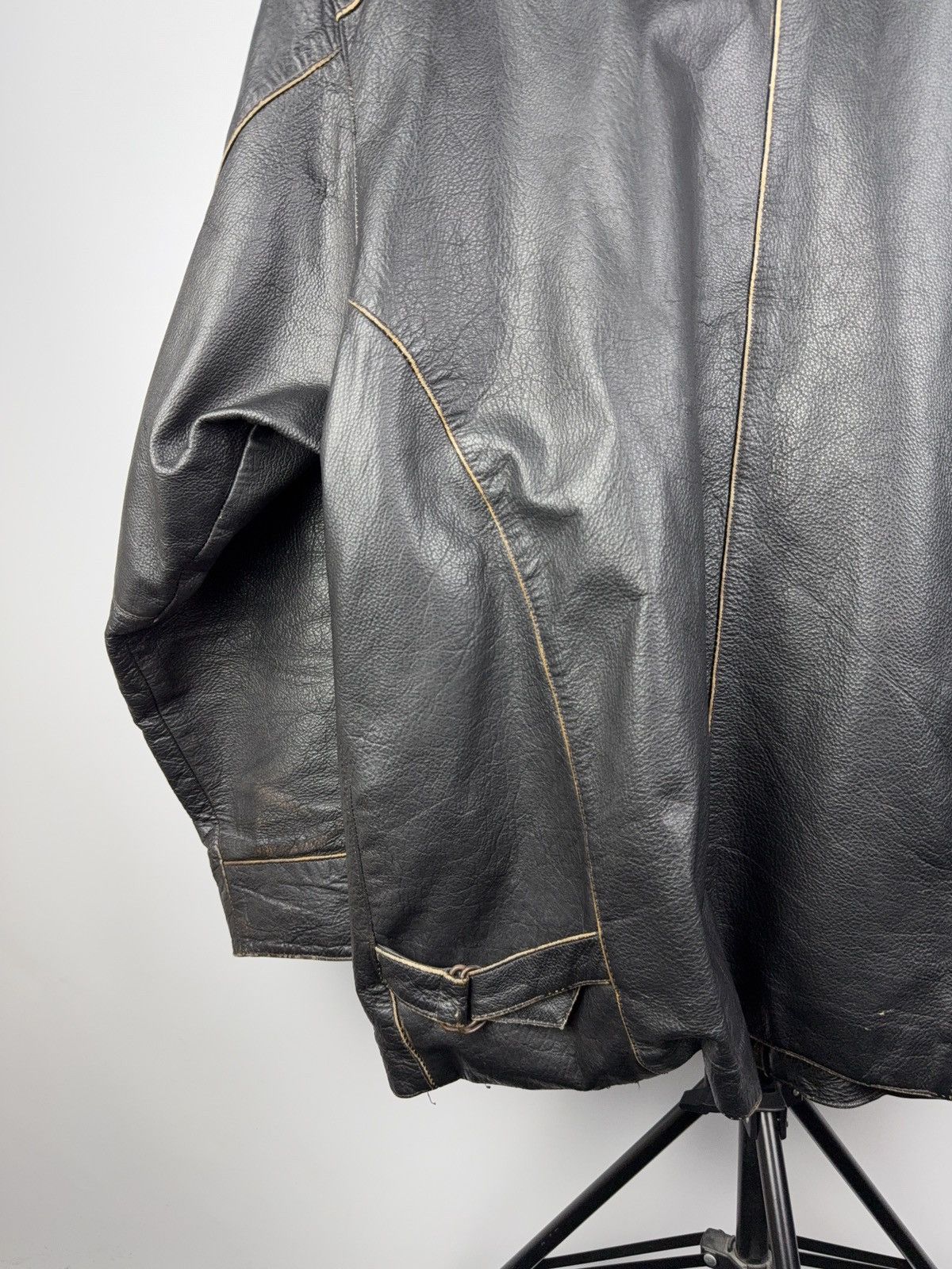 Leather Vintage 90s Gipsy Mauritius Black Leather Moto Biker Jacket Size US XL / EU 56 / 4 - 13 Thumbnail