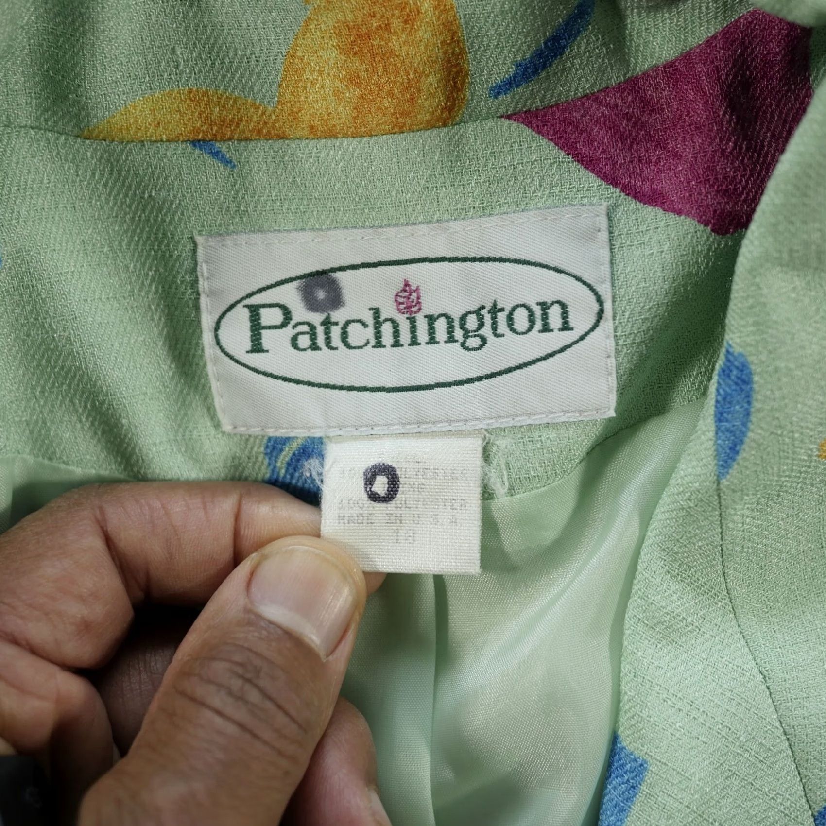 Vintage VINTAGE Patchington Blazer Womens 18 Green Floral Oversized Pastels Bright USA Blazer Women 18 Green Floral Oversized Pastels Bright USA Size XXL / US 16-18 / IT 52-54 - 6 Thumbnail