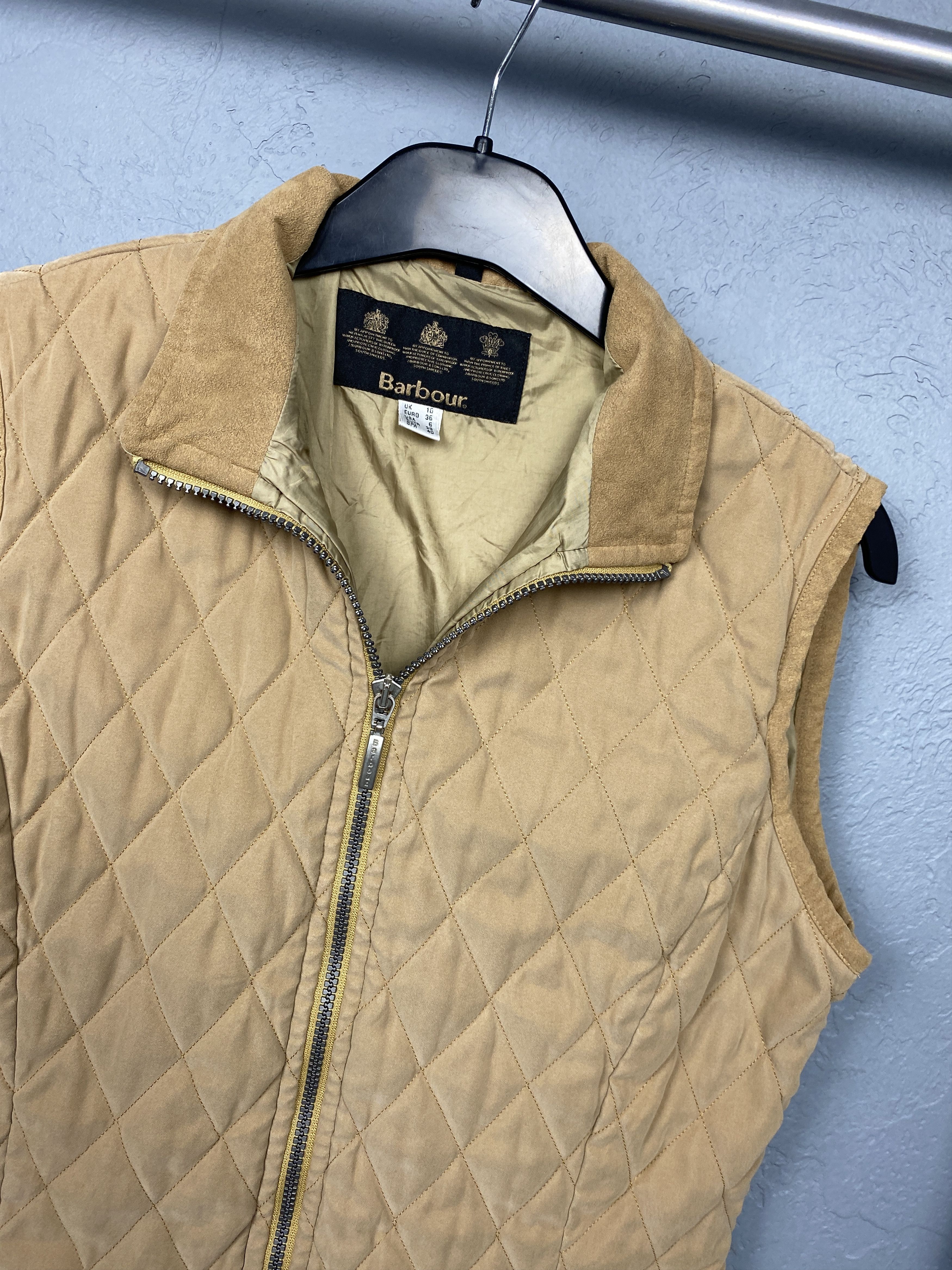 Barbour Barbour Vintage Womens Shaped Microfibre Quilted Vest Size M / US 6-8 / IT 42-44 - 2 Thumbnail