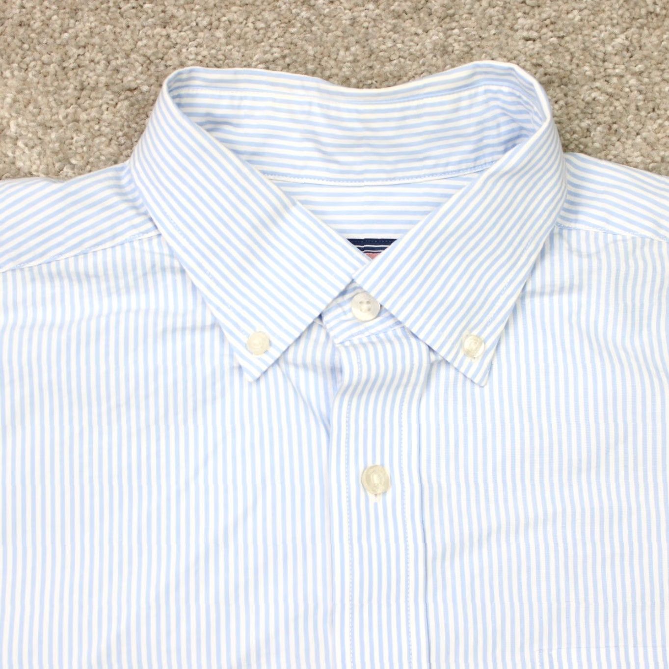 Vineyard Vines Vineyard Vines Murray Shirt Mens Large Blue/White Striped Long Sleeve Cotton Button-Up Shirt Size US L / EU 52-54 / 3 - 6 Thumbnail