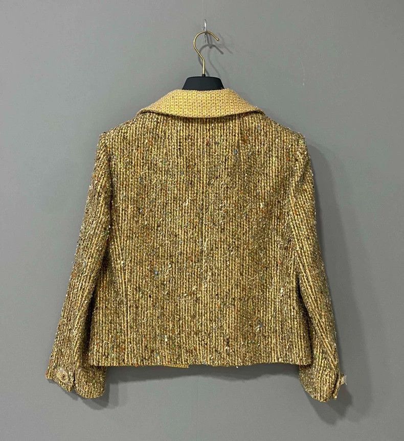 Louis Vuitton Gold Tweed Suit Jacket from Louis Vuitton -2505 Size S / US 4 / IT 40 - 3 Thumbnail