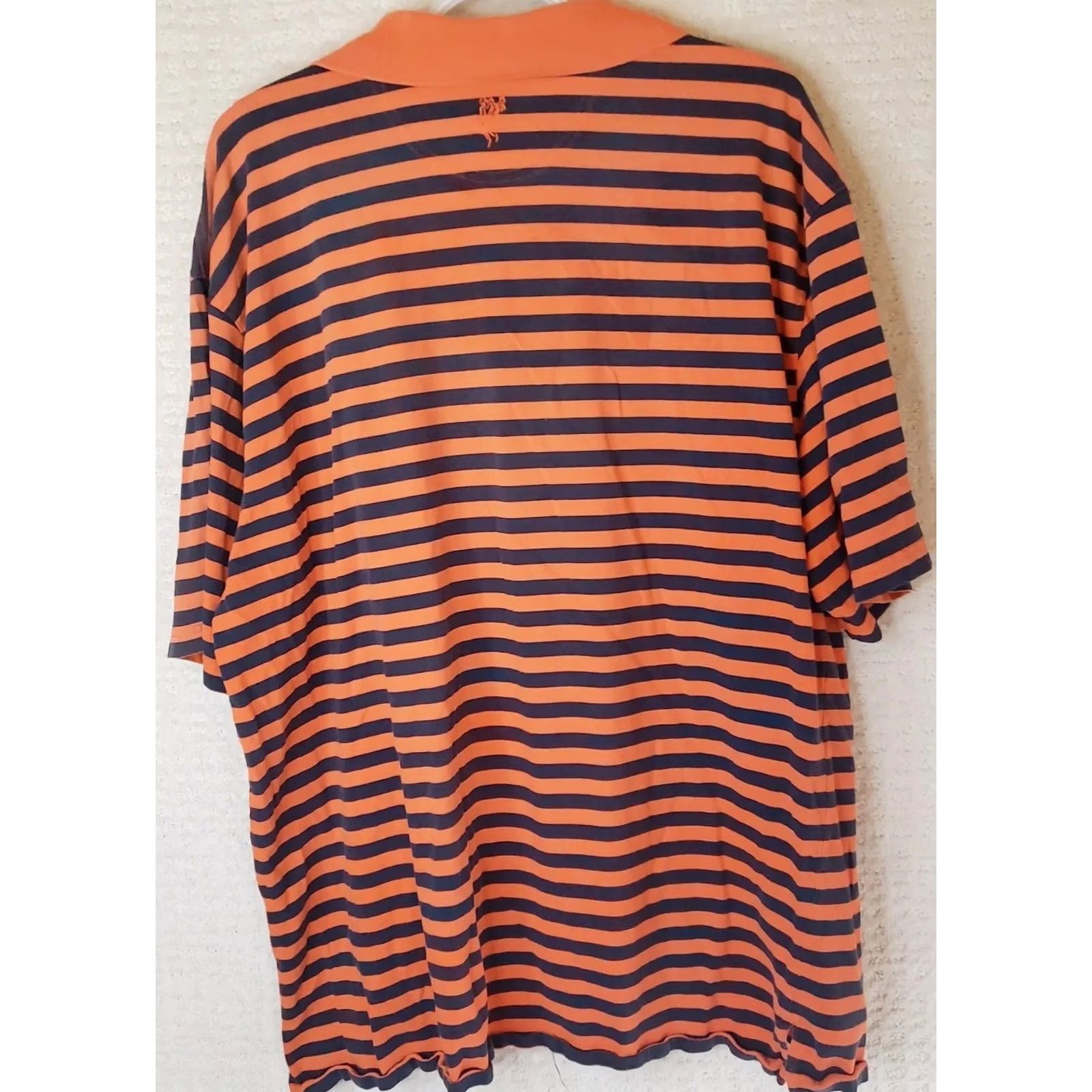 Vintage Clemson Tigers Polo Shirt Mens 2XL Orange Striped Ashworth NCAA Polo Short Sleeve Golf Breathable Moisture Wicking Quick Dry Baggy? Size US XXL / EU 58 / 5 - 7 Thumbnail