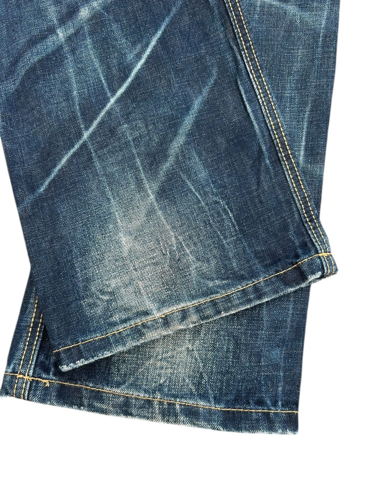 Kapital Flare Yoshitomo Nara Lolita Distressed Denim Jeans Size US 34 / EU 50 - 12 Thumbnail