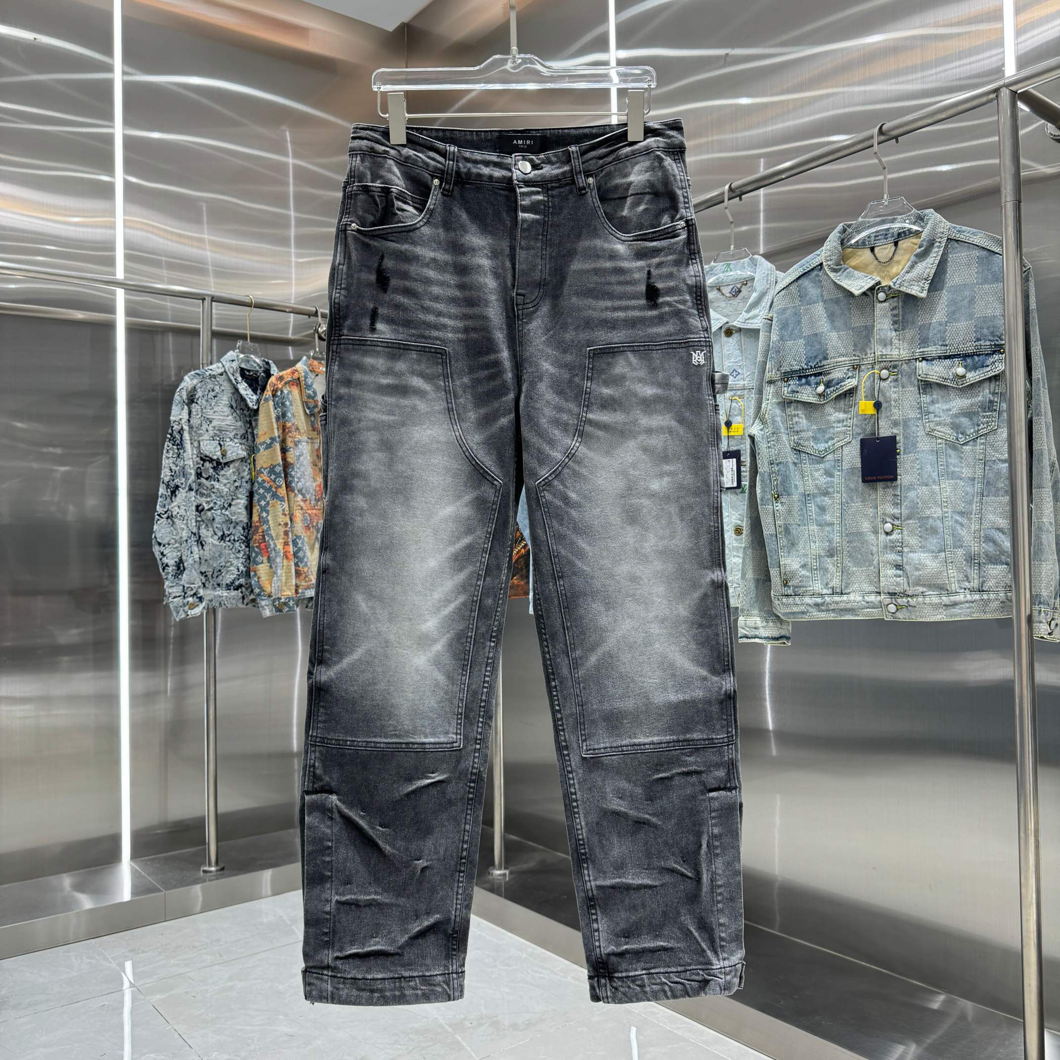 Other Broken hole street trend slim fit small leg elastic jeans Size US 36 / EU 52 - 2 Thumbnail