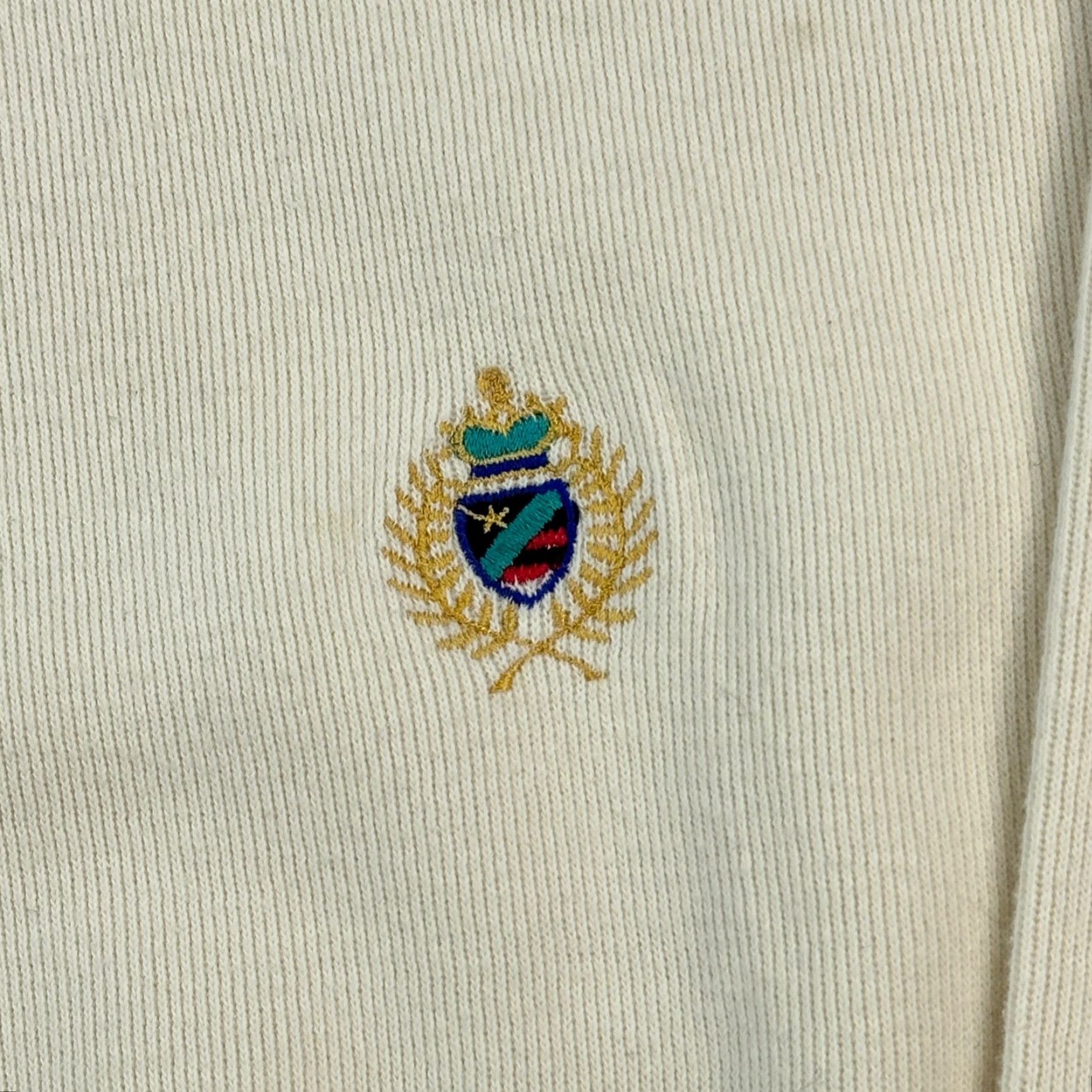Jantzen Vintage Jantzen Sweatshirt Mens Large Cream Crewneck Embroidered Crest USA 90s Size US L / EU 52-54 / 3 - 4 Thumbnail