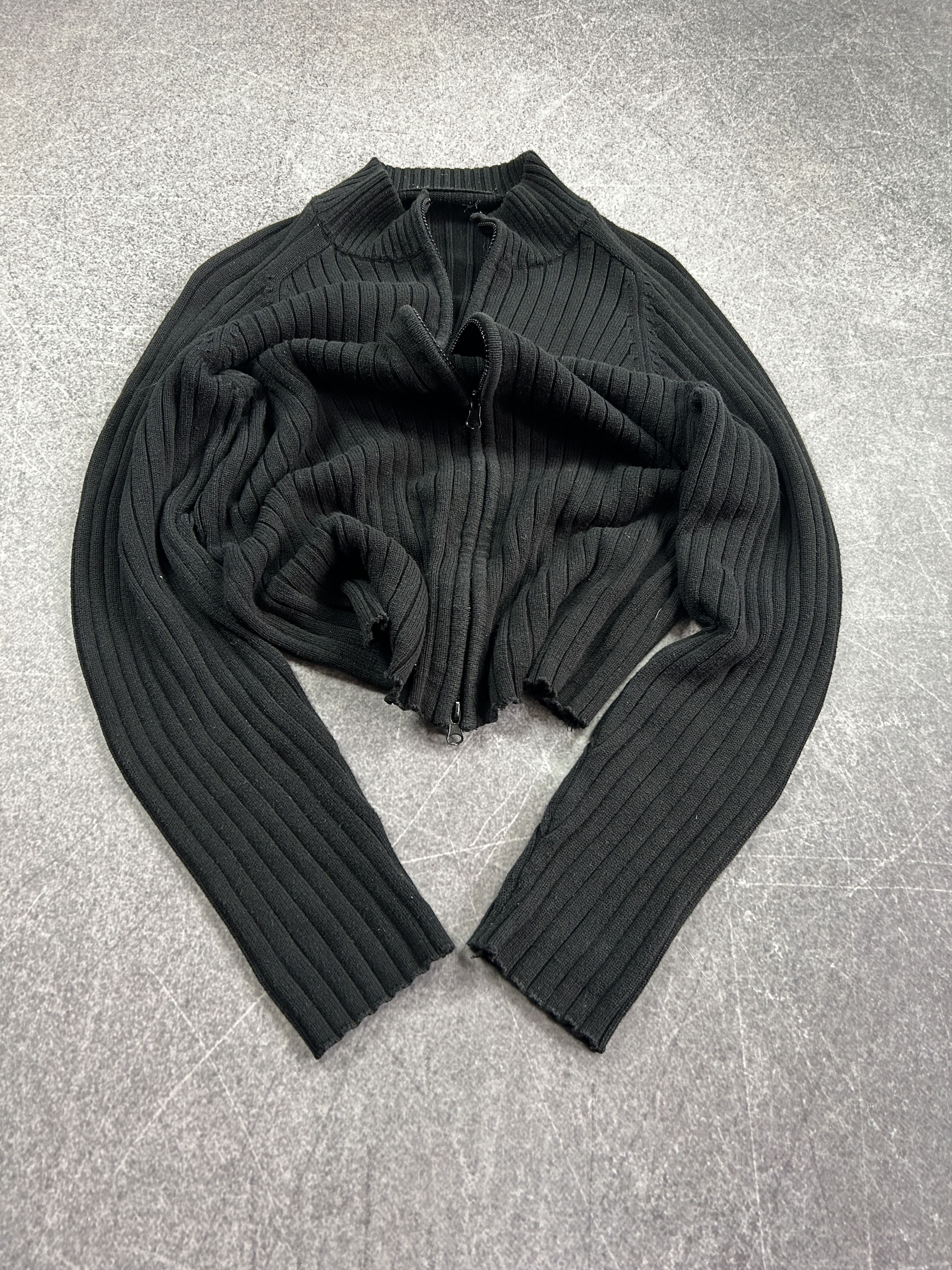 Japanese Brand vintage Y2K Junya Watanabe Balenci Style Zip Sweater 90s Size US S / EU 44-46 / 1 - 1 Thumbnail