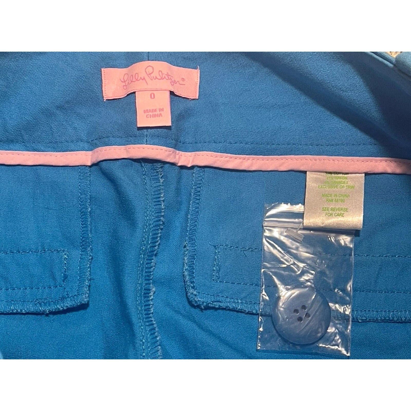 Lilly Pulitzer VINTAGE Lilly Pulitzer Women Pants Capris Cropped Blue 97% Cotton 2% Spandex Size 0 NWT Size 25" / US 0 / IT 36 - 6 Thumbnail