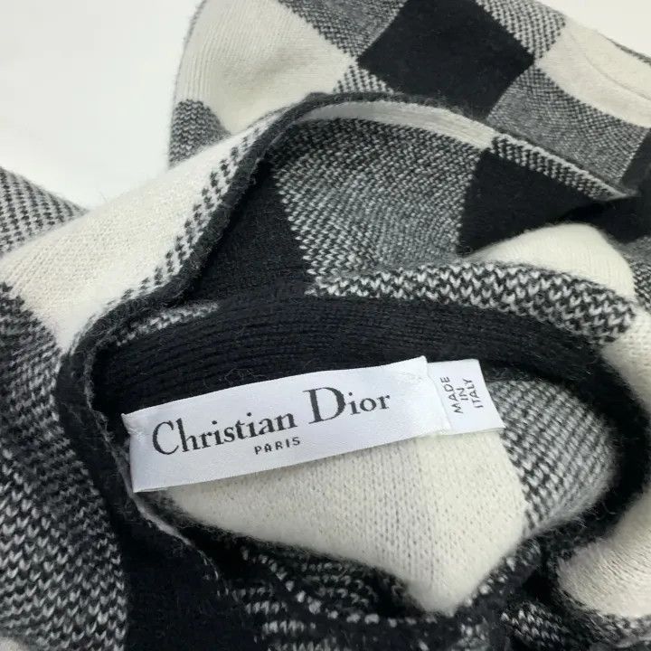 Dior Dior Black and White Check Hooded Knit Sweater 0079-2507 Size XS / US 0-2 / IT 36-38 - 4 Thumbnail