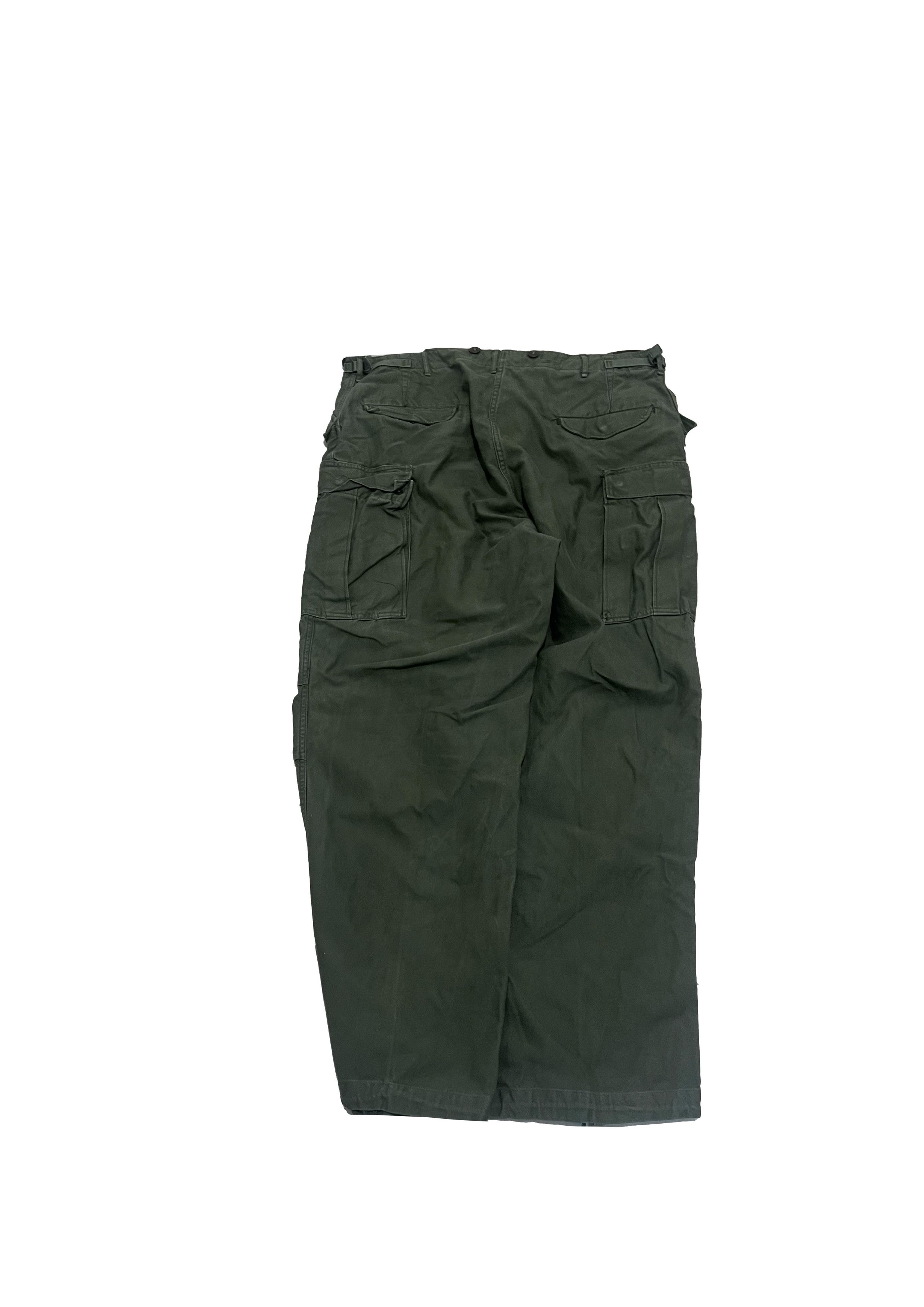 Vintage Vintage Adjustable Waist Green Military Cargo Pants 40 x 30 Size US 40 / EU 56 - 2 Thumbnail