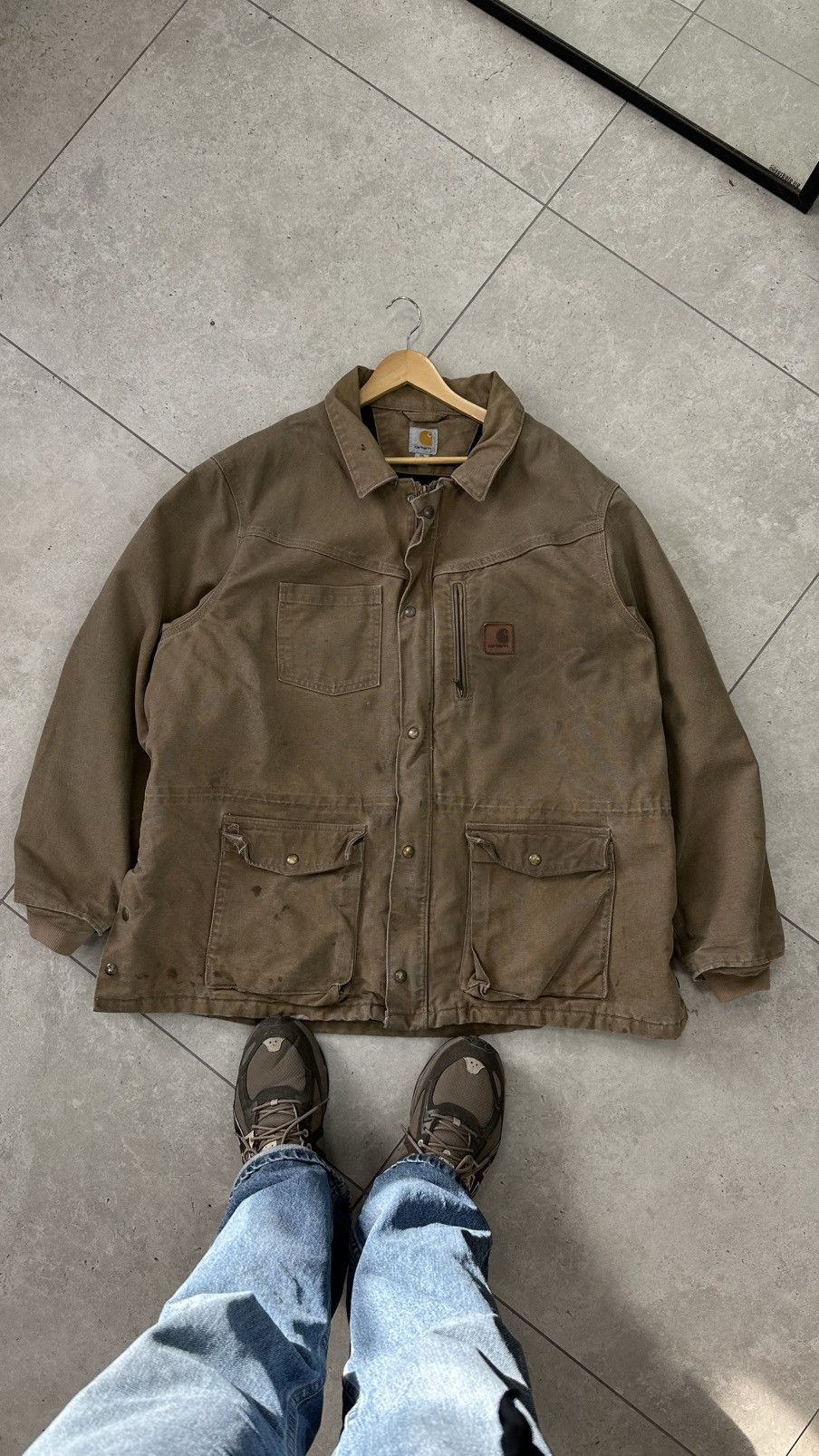 Carhartt Vintage Carhartt distressed jacket xxl size Size US XXL / EU 58 / 5 - 1 Thumbnail