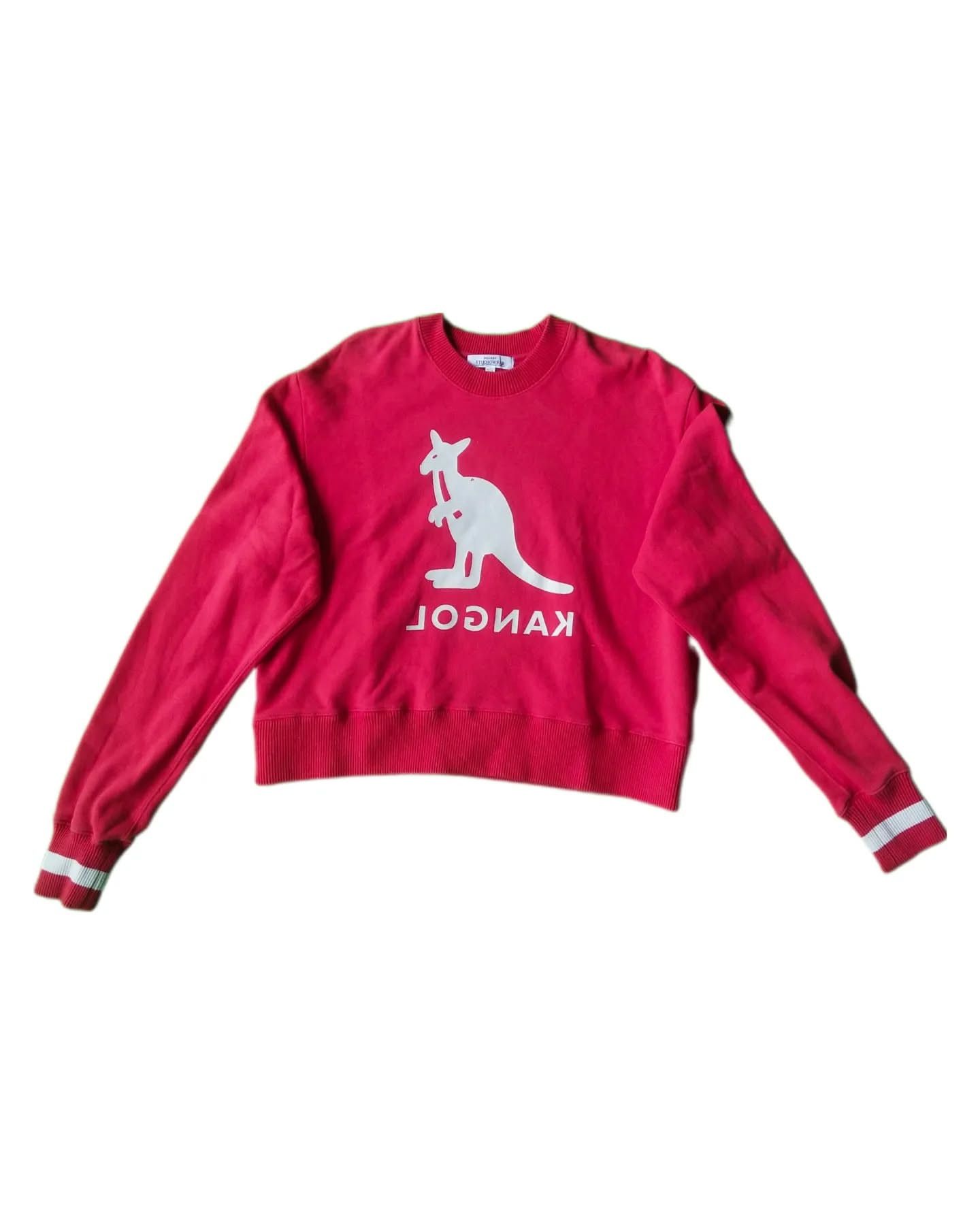 Kangol × MOUSSY Moussy Studio Wear x Kangol Red Reversed Big Logo Crewneck Size L / US 10 / IT 46 - 1 Thumbnail