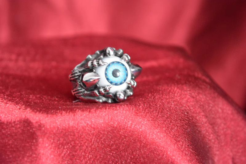 Jewelry Skull Eye Jewelry Rings Open Size Chrome Ring (Size 7-13) Size ONE SIZE - 6 Thumbnail