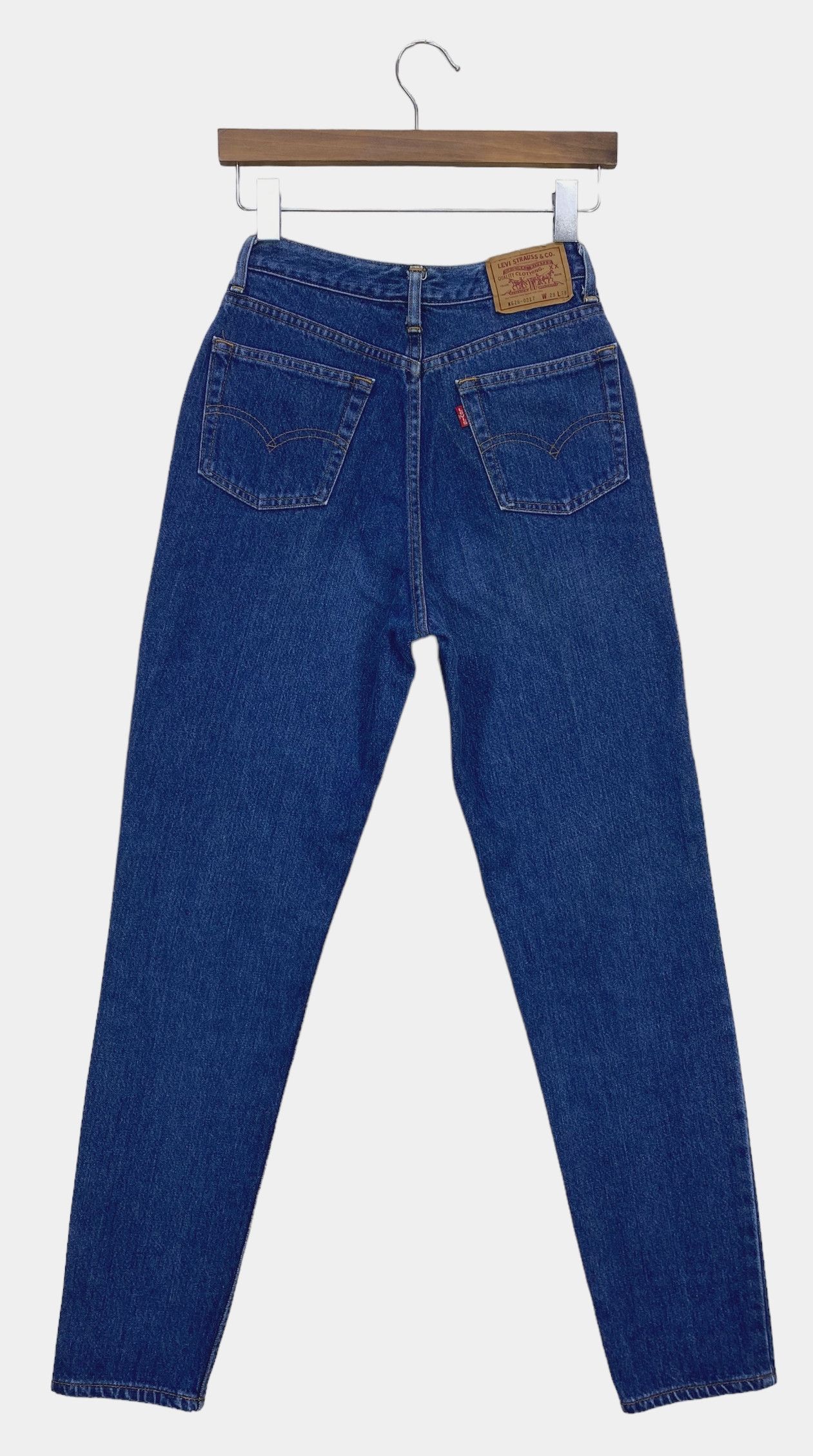 image of Levis Jeans High Waisted Jeans Dark Wash Jeans in Blue, Women's (Size 24)