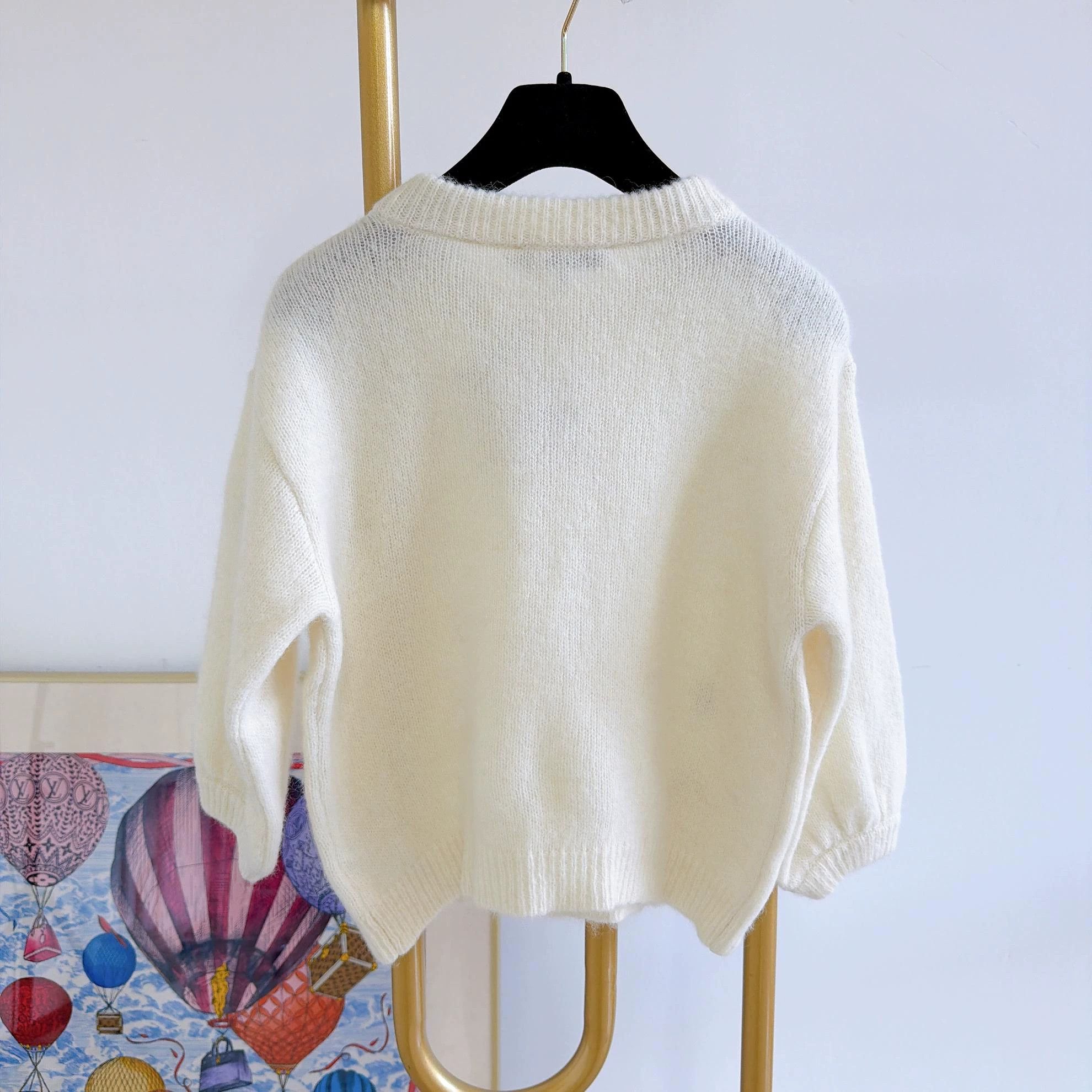 Dior Christian Dior Beige Knit Pullover 13 Size XS / US 0-2 / IT 36-38 - 2 Thumbnail