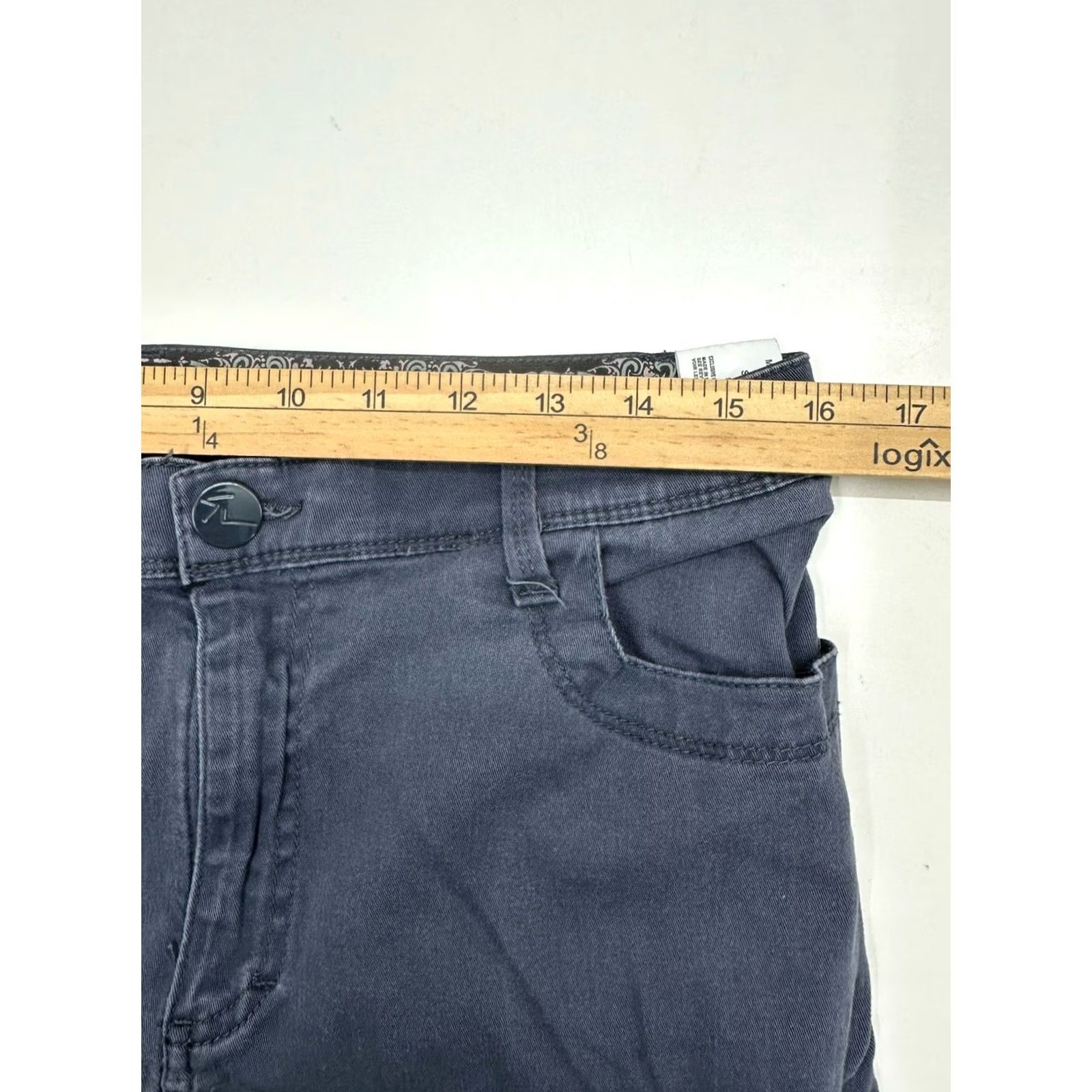 Gloria Vanderbilt Gloria Vanderbilt Womens Jeans Size 14 Denim Kahki Dress Pants Blue Stretch Regular Straight Pocket Zipper Button 27.5in Inseam Womens Size 36" / US 14 / IT 50 - 7 Thumbnail