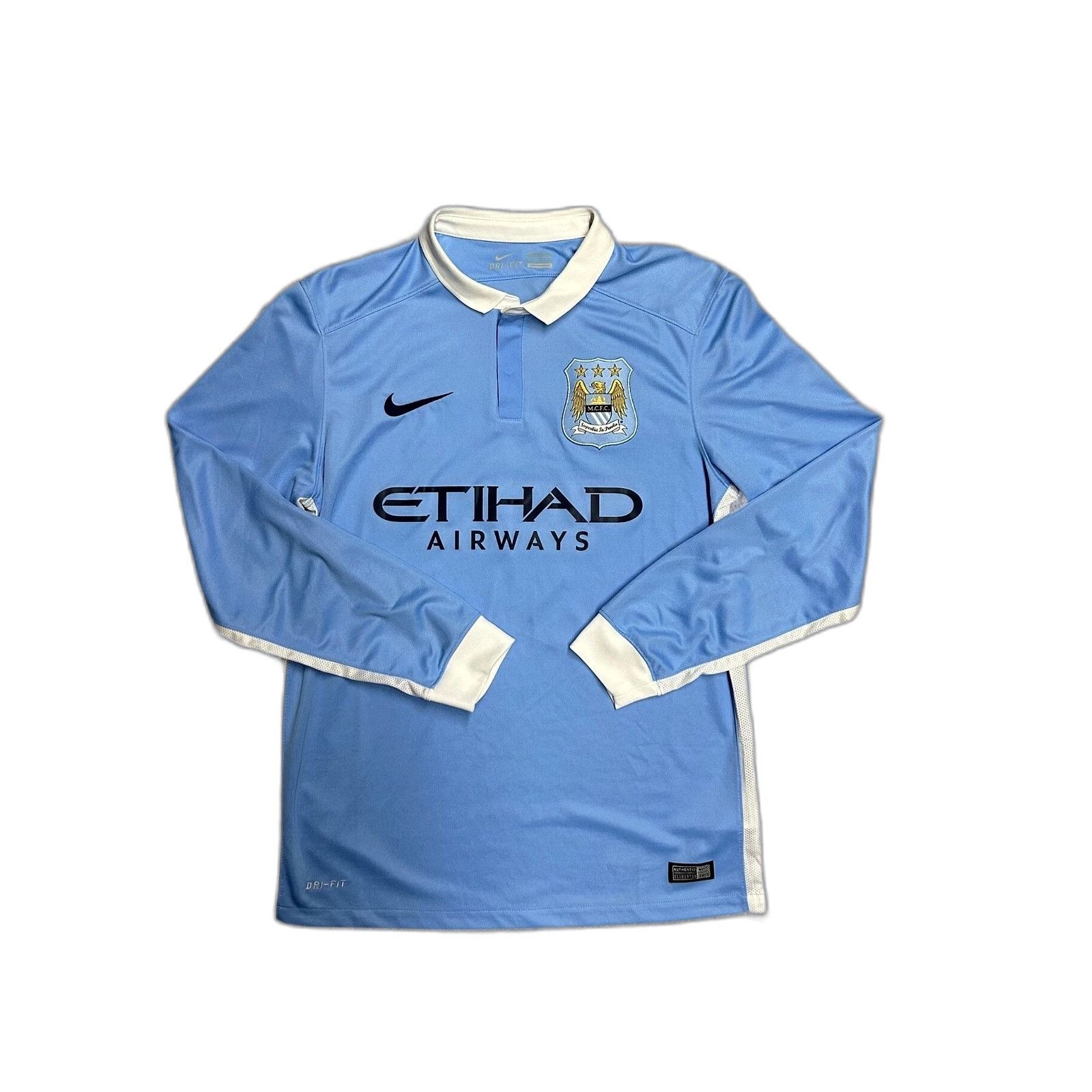 Nike Nike Manchester City 2015 Long Sleeve Home Stadium Authetic Size US M / EU 48-50 / 2 - 1 Thumbnail
