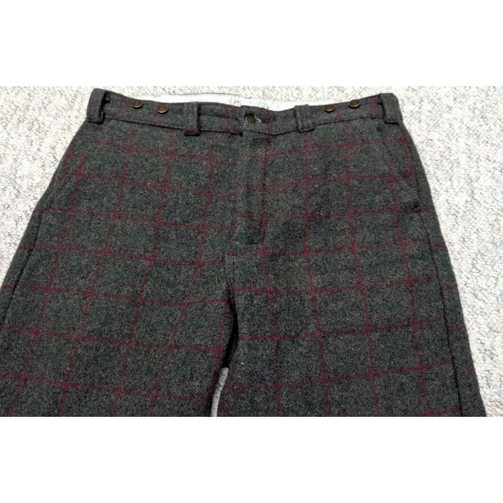 Vintage VINTAGE CODET Canada Made WOOL Pants 36x30 Gray Striped Windowpane Mens Wool Pants Canada Made Hunting Gray Wool Striped Windowpane 90s Mens Size US 36 / EU 52 - 3 Thumbnail