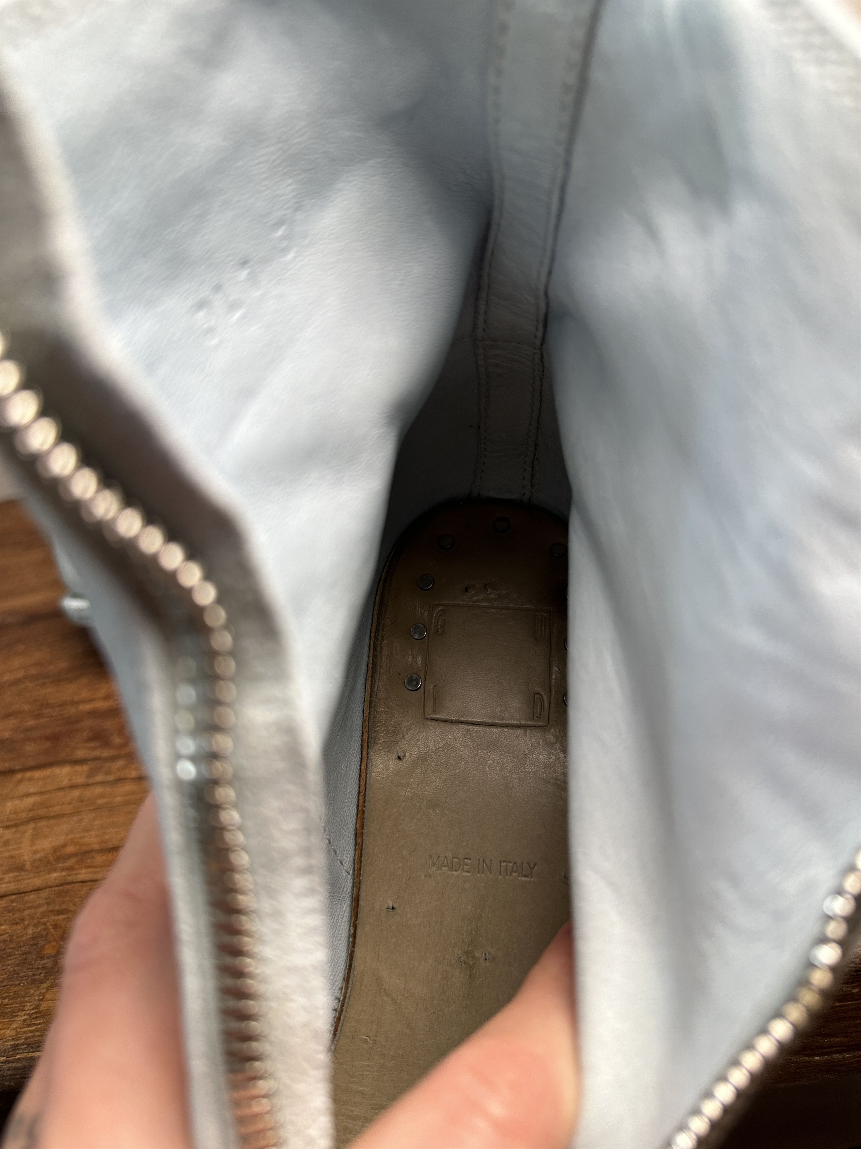 Guidi Guidi PL1 Front Zip Light Blue Leather Boots Size US 9 / IT 39 - 13 Thumbnail
