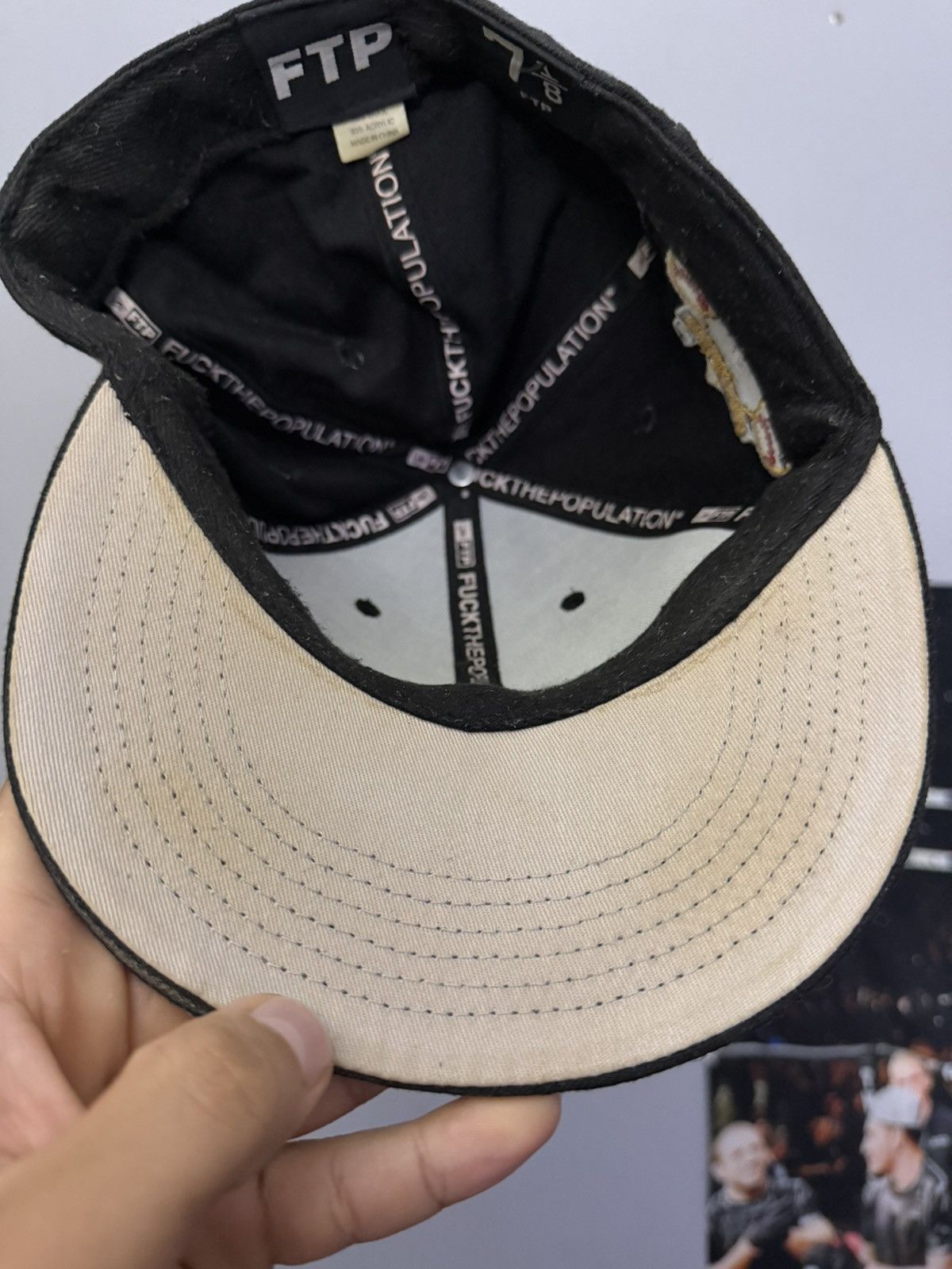 Fuck The Population FTP Fitted Hat 7 1/8 Size ONE SIZE - 4 Thumbnail