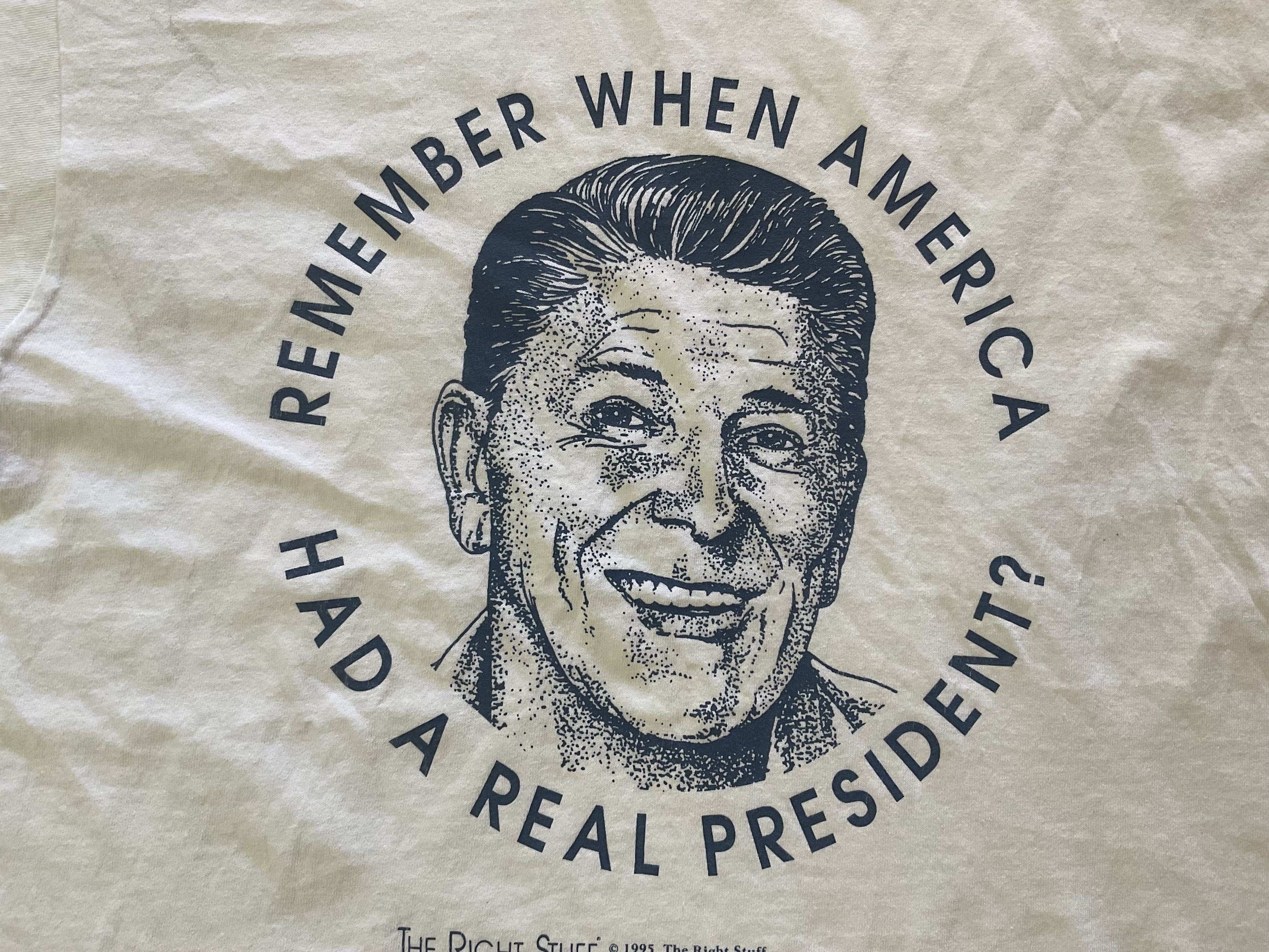 Delta Vintage 1995 Ronald Reagan Remember When America T-Shirt Size US L / EU 52-54 / 3 - 2 Thumbnail