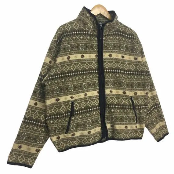 Vintage Vtg Forest THIRD WAVE Navajo Aztec Fleece Jacket Outdoor Size L / US 10 / IT 46 - 3 Thumbnail