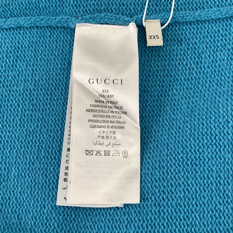 Gucci Gucci Blue logo dancing piglet wool knitted sweater 2502-Ne Size US XXS / EU 40 - 6 Thumbnail