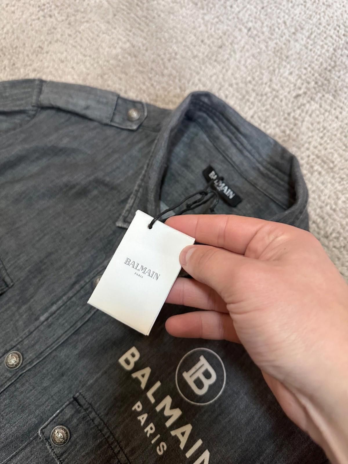 Balmain BALMAIN LOGO PRINTED DENIM SHIRT JAPAN SIZE L Size US L / EU 52-54 / 3 - 7 Thumbnail