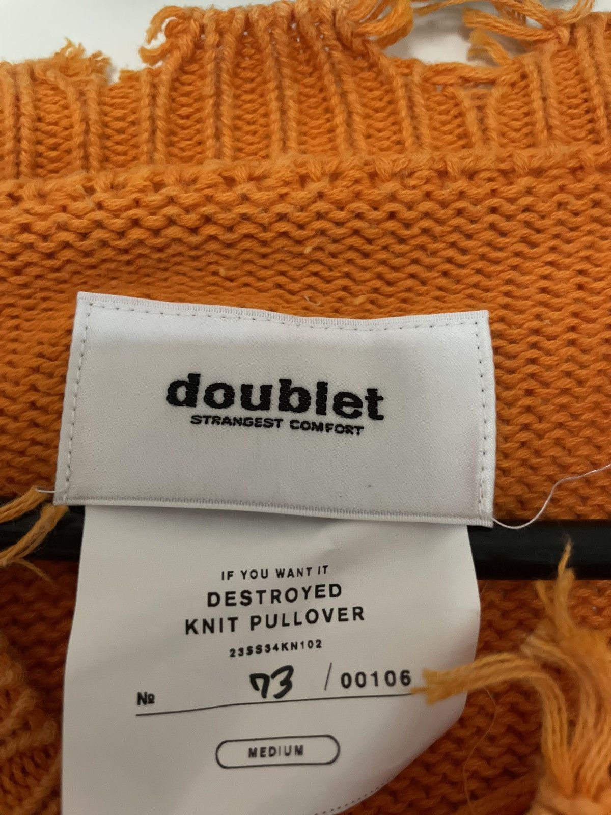 Doublet Doublet destroyed knitwear/ knit pullover 73/106 Size US M / EU 48-50 / 2 - 5 Thumbnail