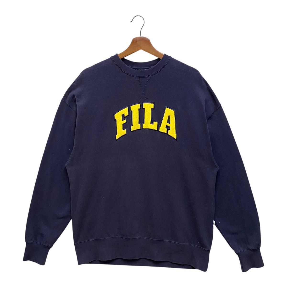 Fila Fila Sweatshirt Jumper Spellout Dark Blue Free Size Fits M Size US L / EU 52-54 / 3 - 1 Thumbnail
